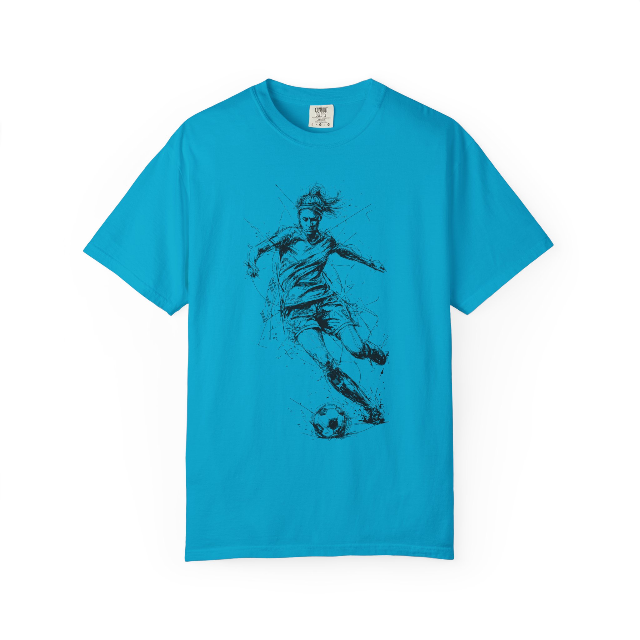 Women’s Soccer T-Shirt | Dynamic Running Motion Female Athlete Tee - Image 8