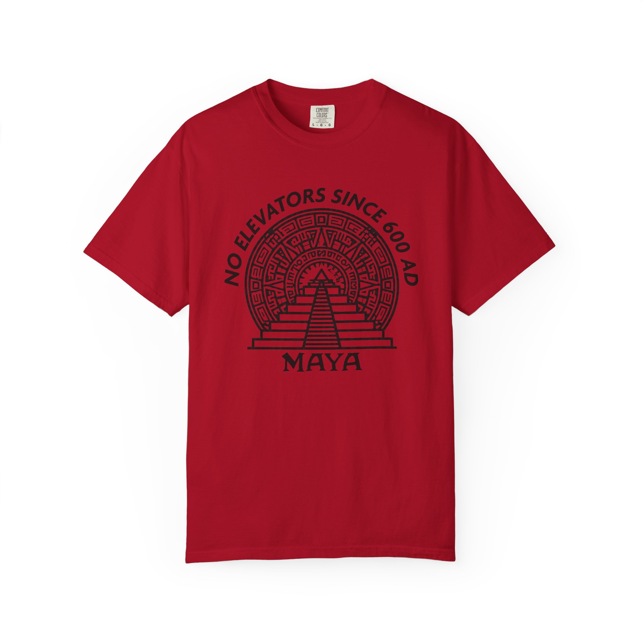 Maya Pyramid T-Shirt | No Elevators Since 600 AD Funny History Tee - Image 15