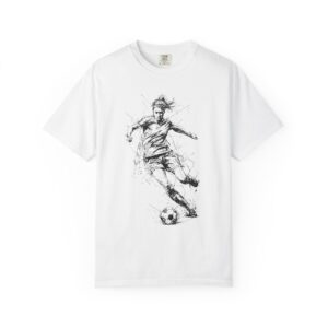 Women’s Soccer T-Shirt | Dynamic Running Motion Female Athlete Tee