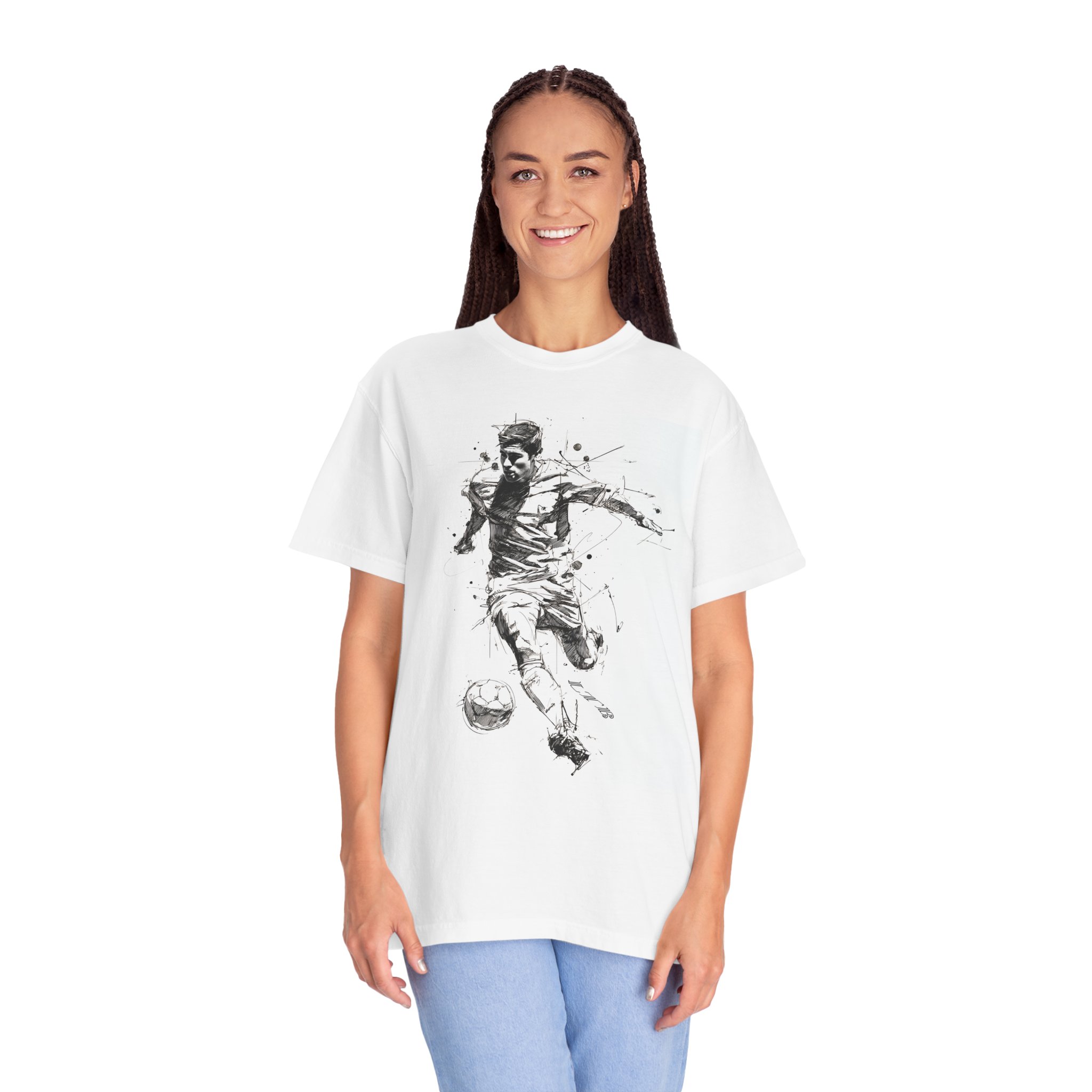 Soccer Player T-Shirt | Football Athletic Motion Art Streetwear Tee - Image 5