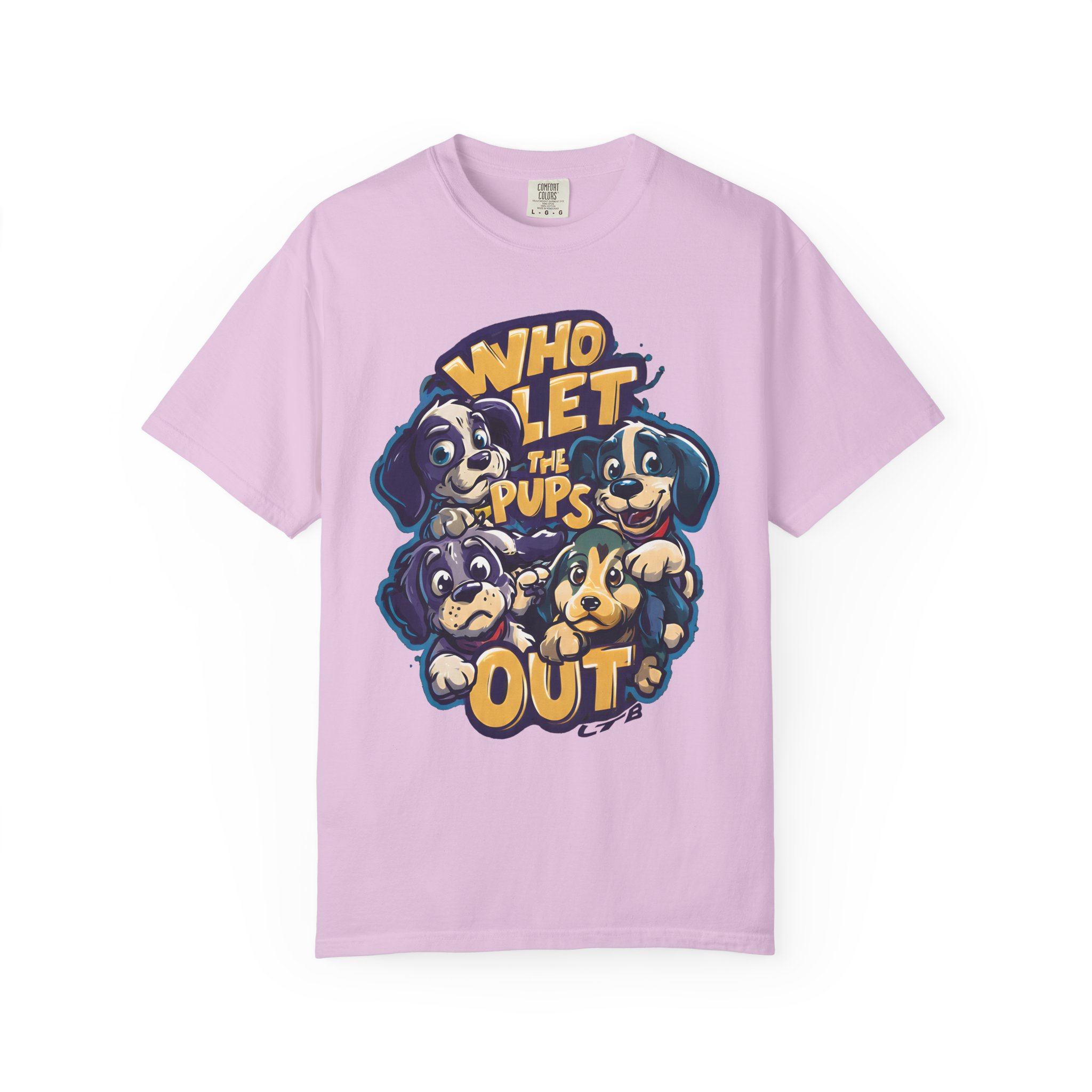 Who Let the Pups Out T-Shirt | Cute Cartoon Puppy Squad Streetwear Tee - Image 14
