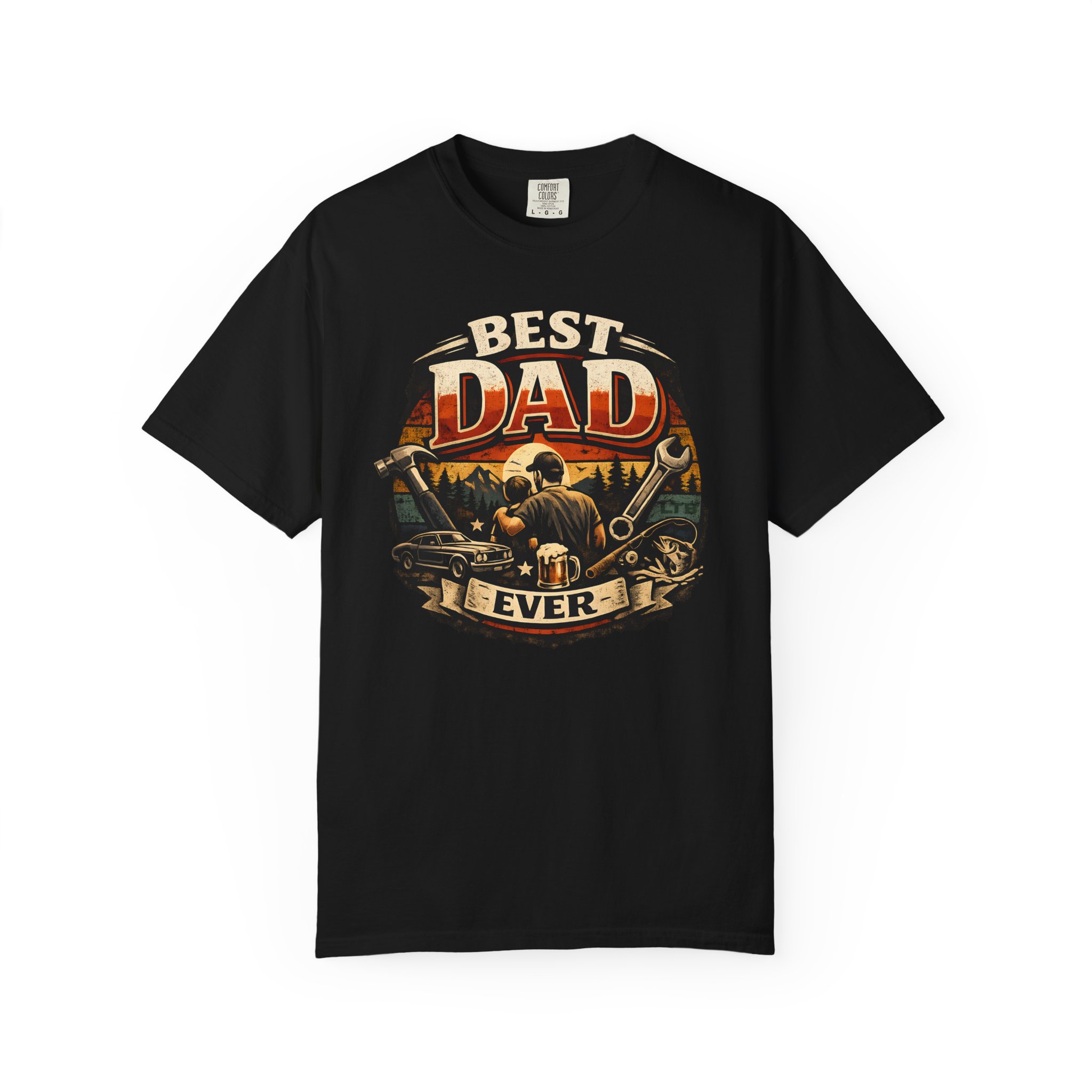 Best Dad Ever T-Shirt | Mechanic Tools, Car & Outdoors Father's Day Tee