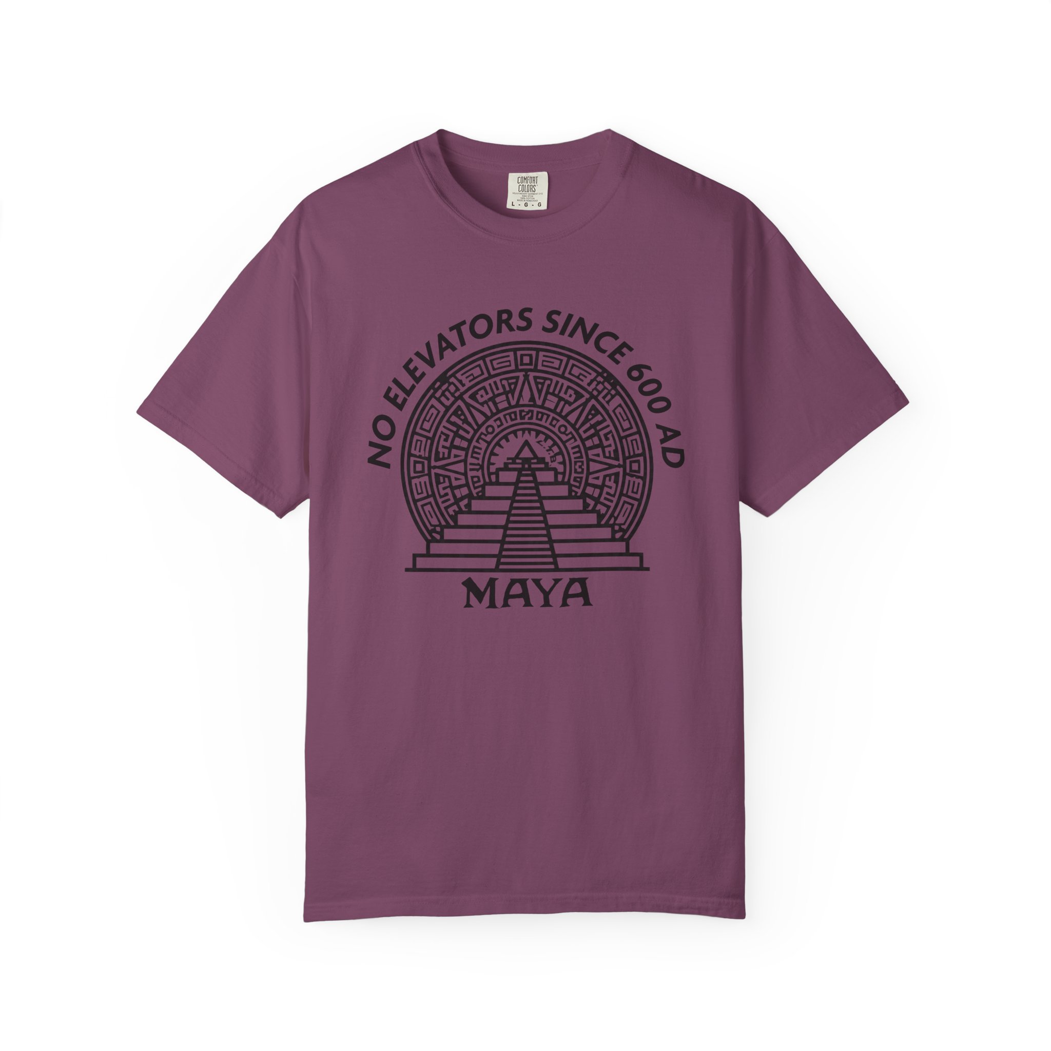 Maya Pyramid T-Shirt | No Elevators Since 600 AD Funny History Tee - Image 13