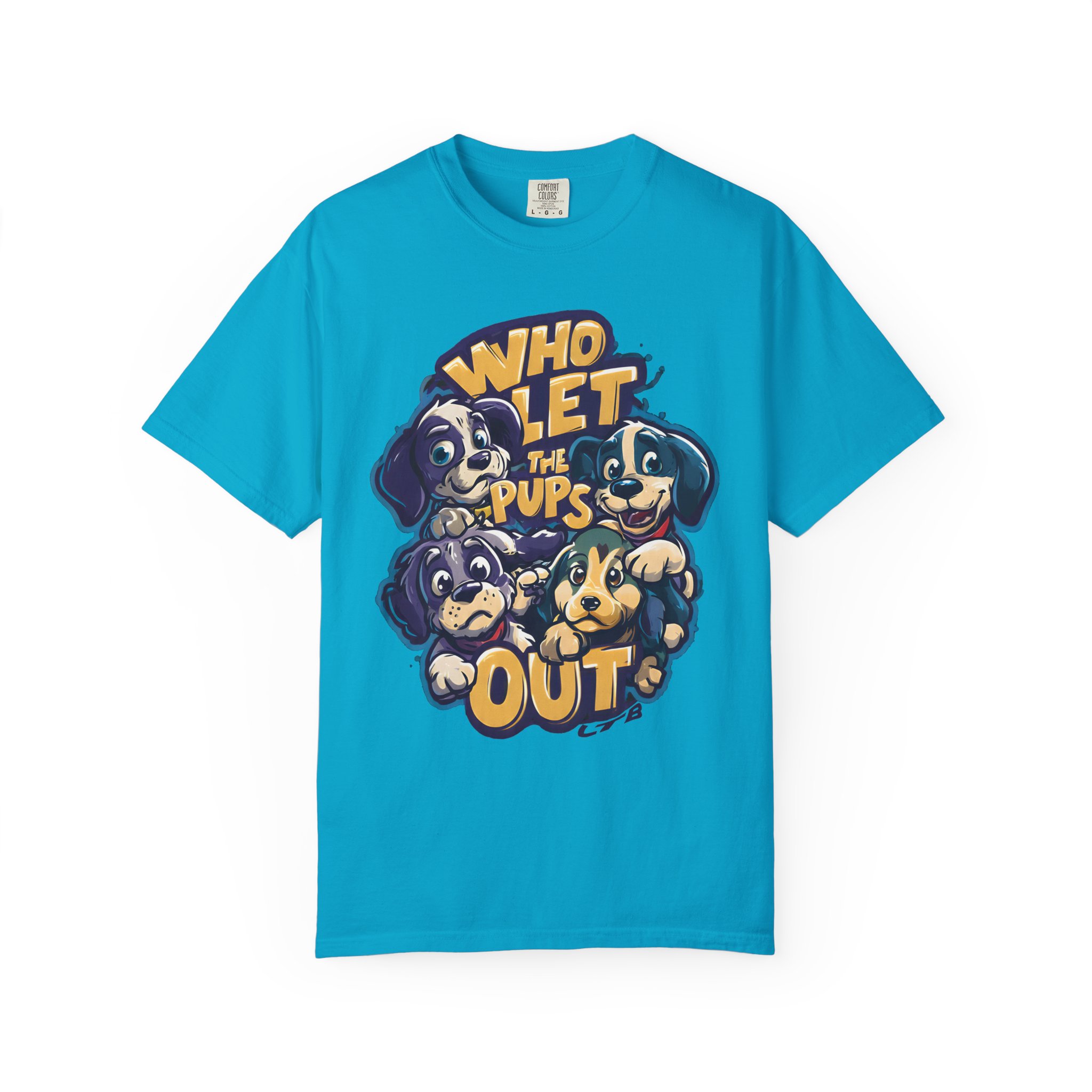 Who Let the Pups Out T-Shirt | Cute Cartoon Puppy Squad Streetwear Tee - Image 15