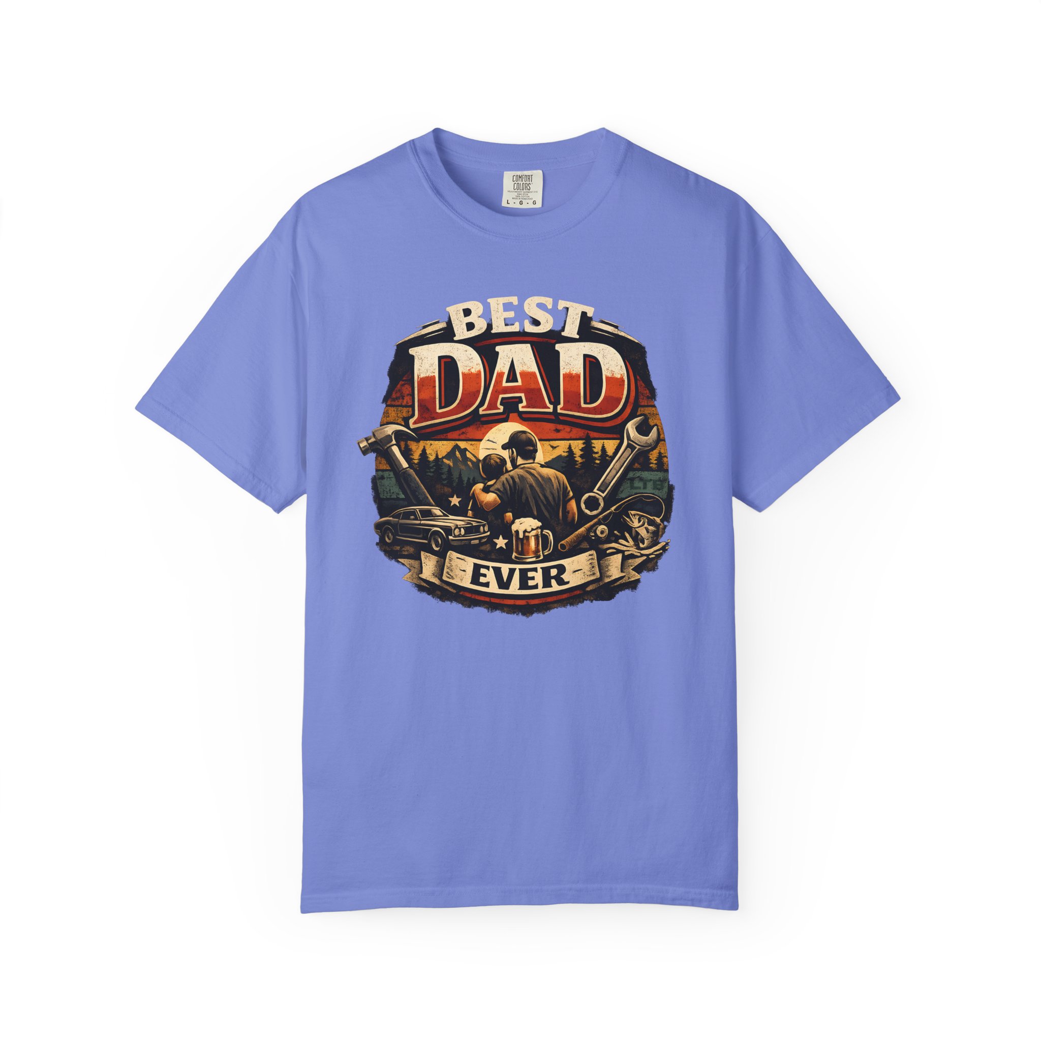 Best Dad Ever T-Shirt | Mechanic Tools, Car & Outdoors Father's Day Tee - Image 13