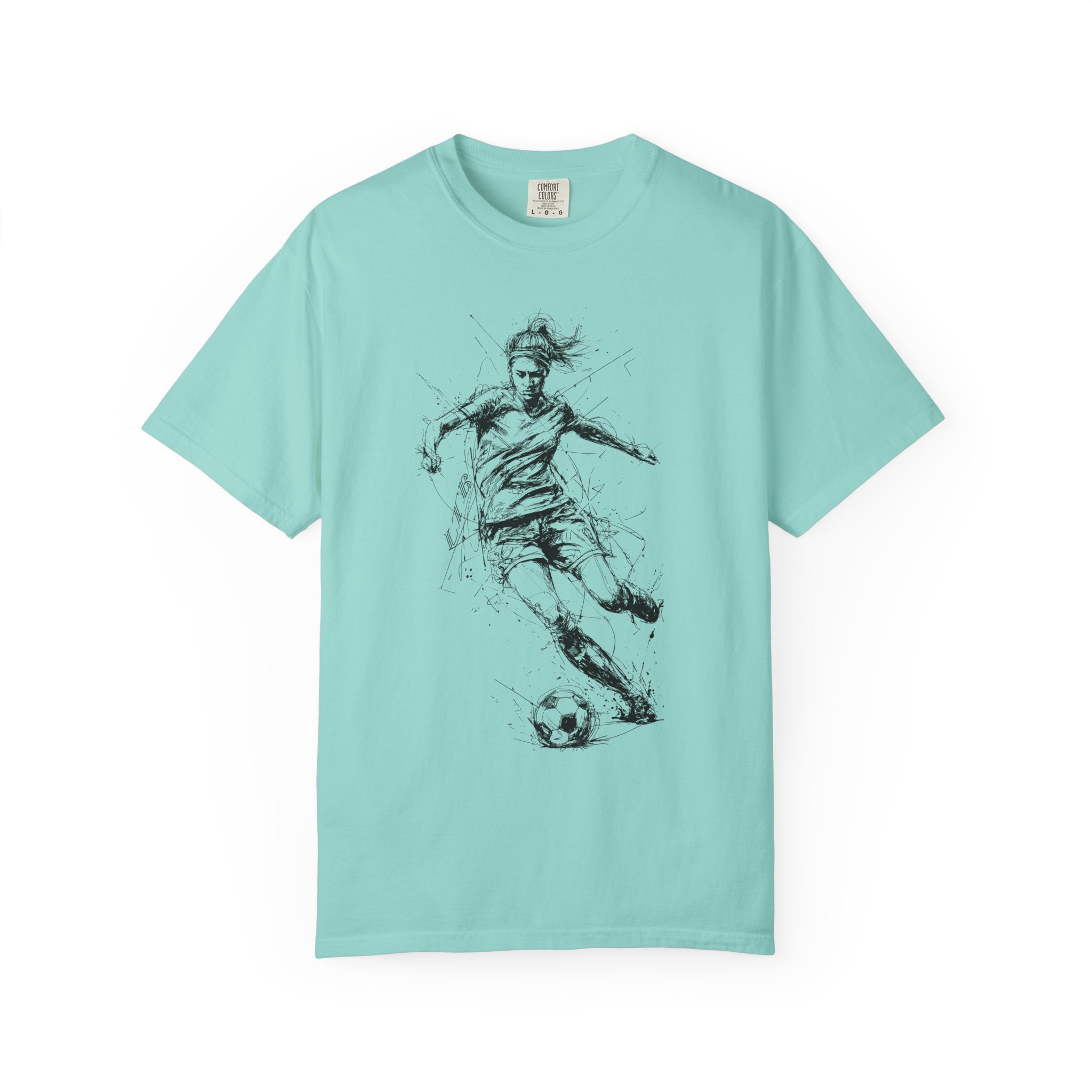 Women’s Soccer T-Shirt | Dynamic Running Motion Female Athlete Tee - Image 6