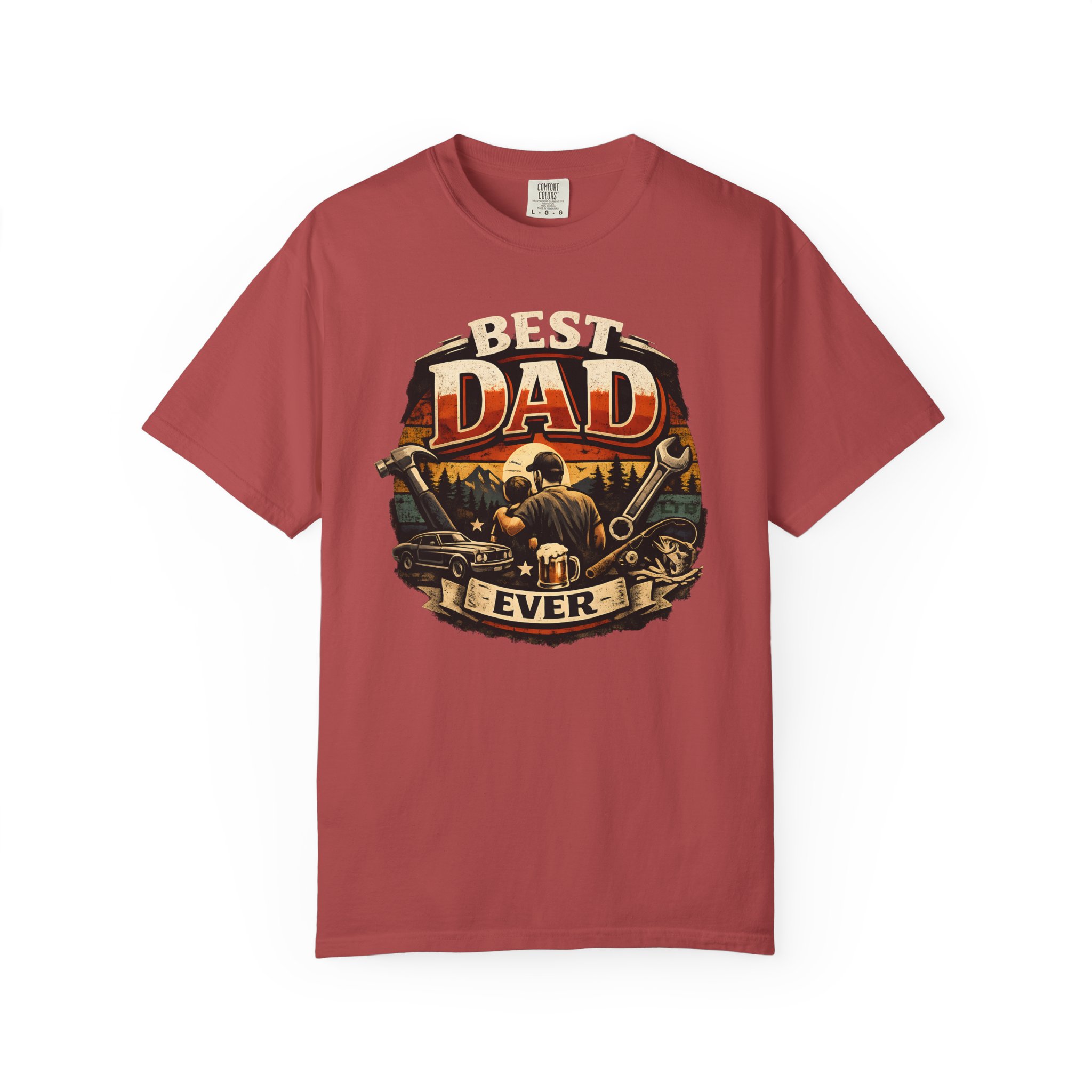 Best Dad Ever T-Shirt | Mechanic Tools, Car & Outdoors Father's Day Tee - Image 9