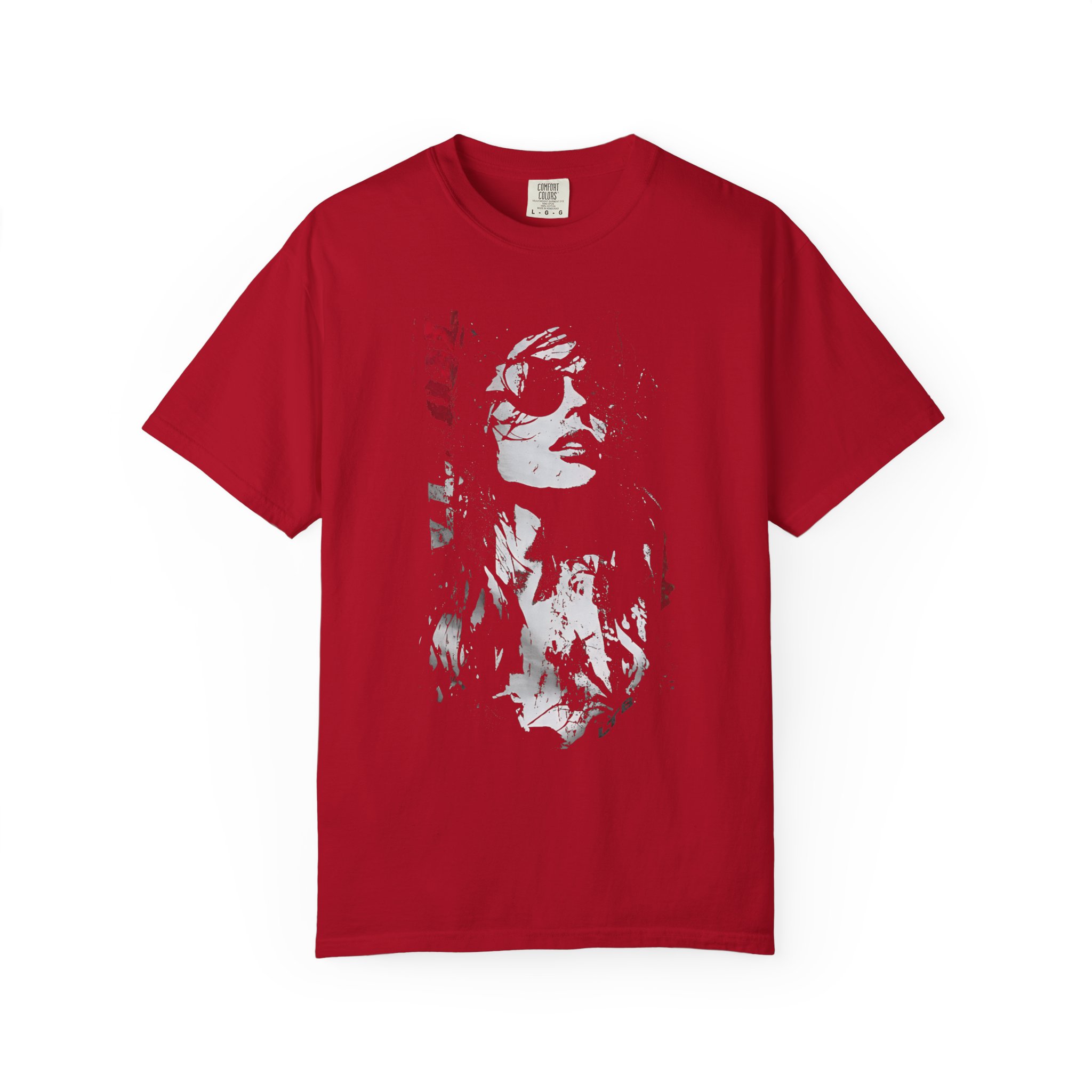Girl Portrait With Sunglasses T-Shirt | High‑Contrast Art Streetwear Tee - Image 13
