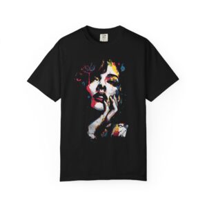 Colorful Pop Art Portrait T-shirt | Abstract Woman Face Expressive Streetwear Tee