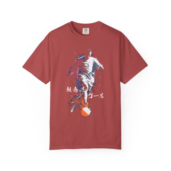 Brush‑Stroke Soccer T-Shirt | Energetic Kanji Art Tee
