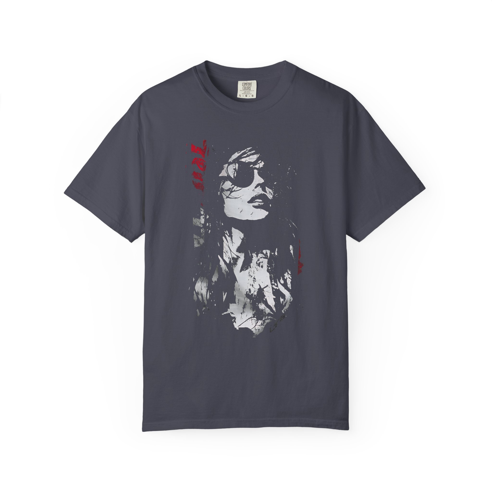 Girl Portrait With Sunglasses T-Shirt | High‑Contrast Art Streetwear Tee - Image 9