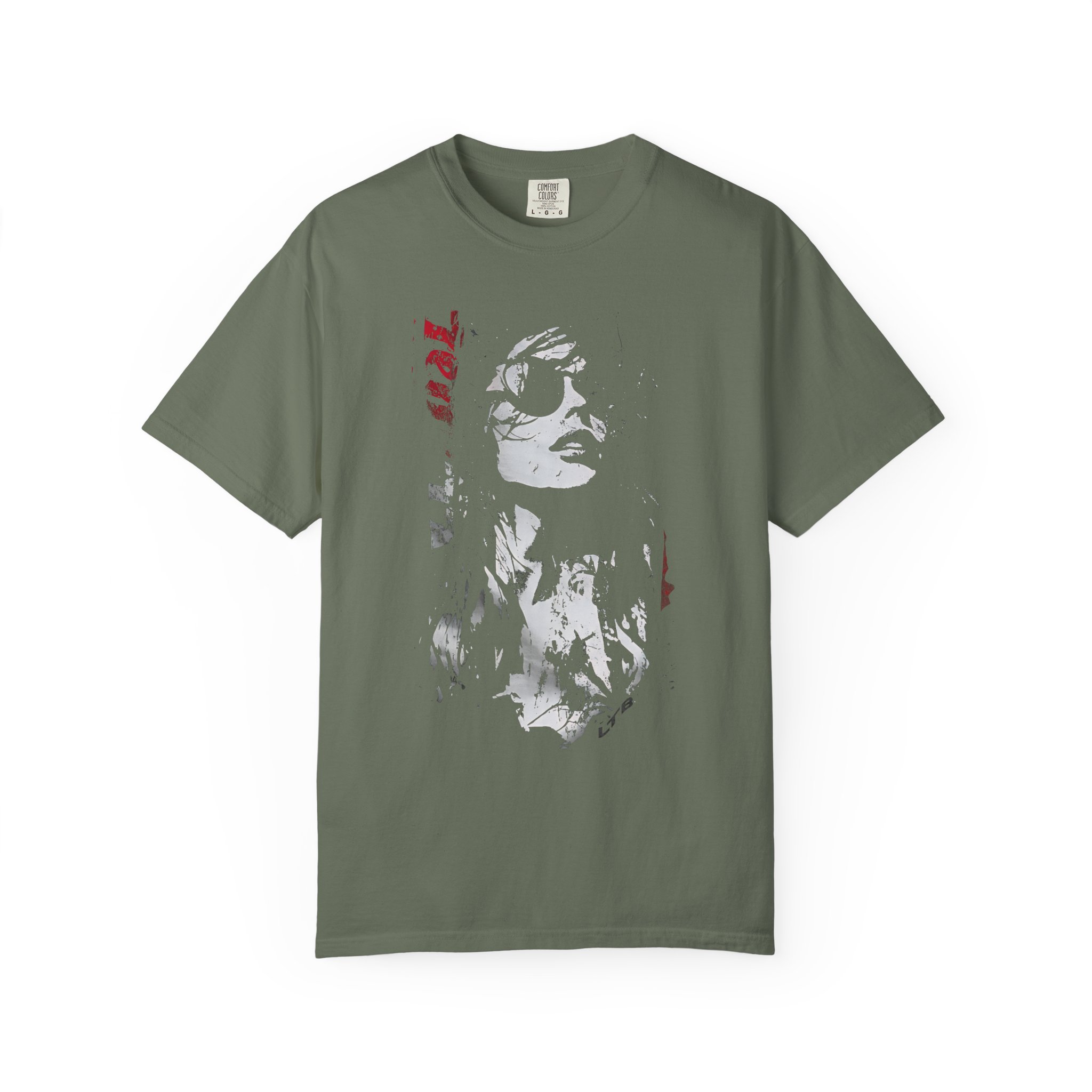 Girl Portrait With Sunglasses T-Shirt | High‑Contrast Art Streetwear Tee - Image 5