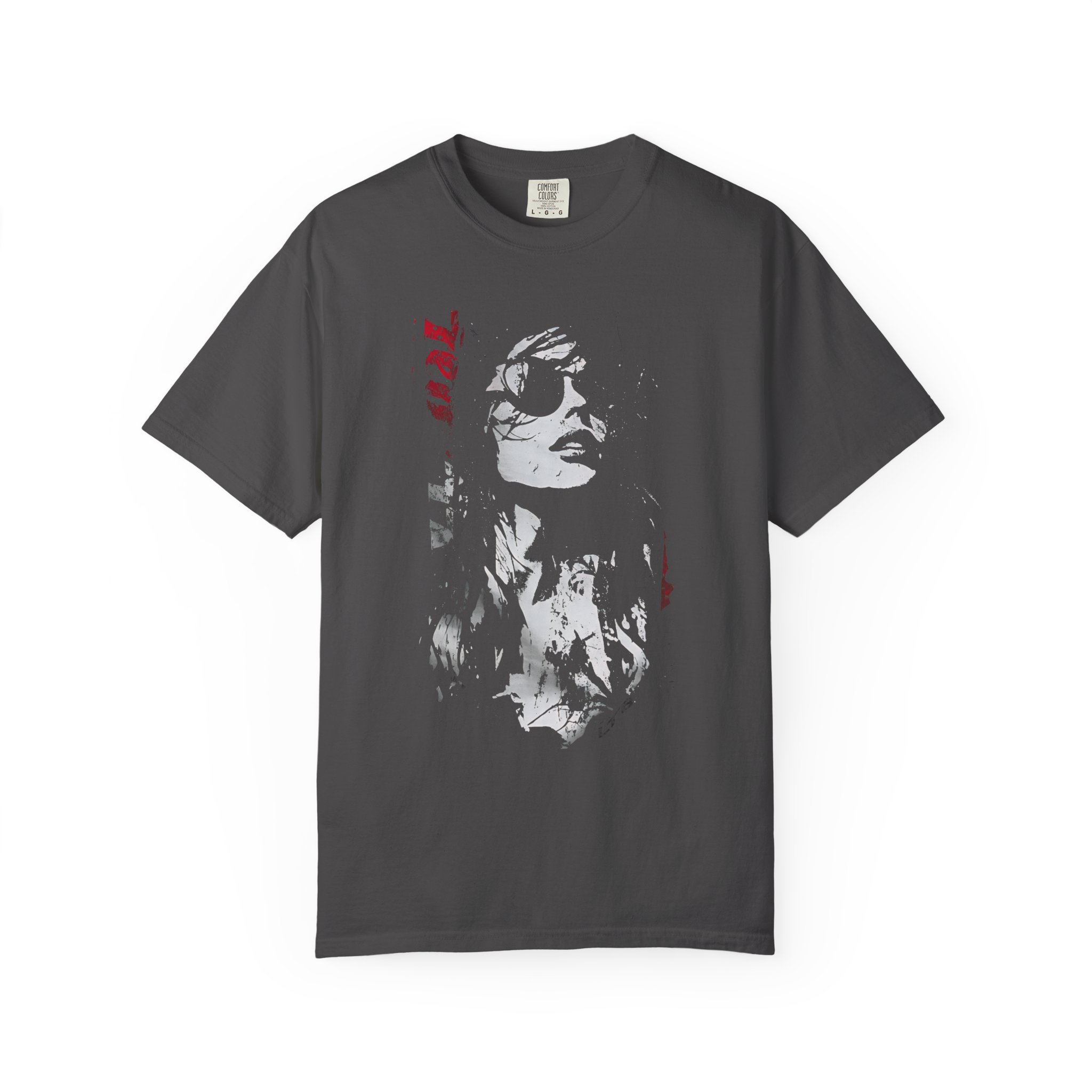Girl Portrait With Sunglasses T-Shirt | High‑Contrast Art Streetwear Tee - Image 8