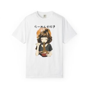 Ramen Lover Anime Girl T-Shirt | Japanese Kawaii Noodle Bowl Manga Streetwear Tee