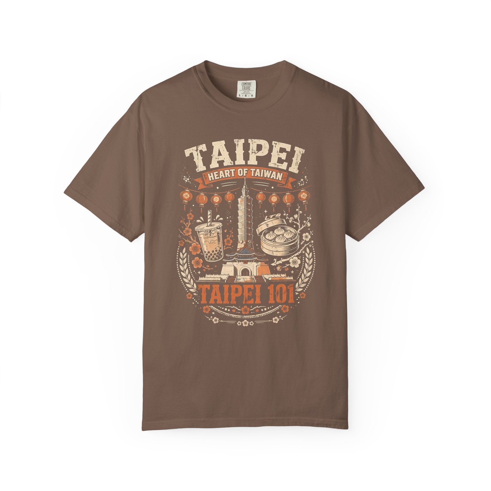 Taipei Taiwan Travel T-Shirt | Taipei 101, Bubble Tea & Night Market Graphic Tee - Image 3