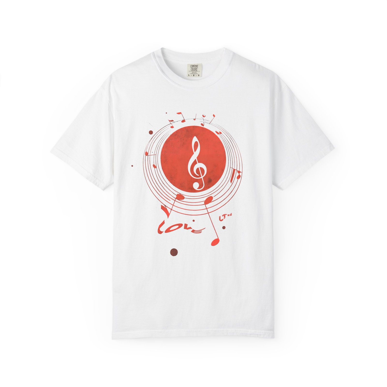 Love Music T-Shirt | Treble Clef Notes Graphic Streetwear Tee - Image 15