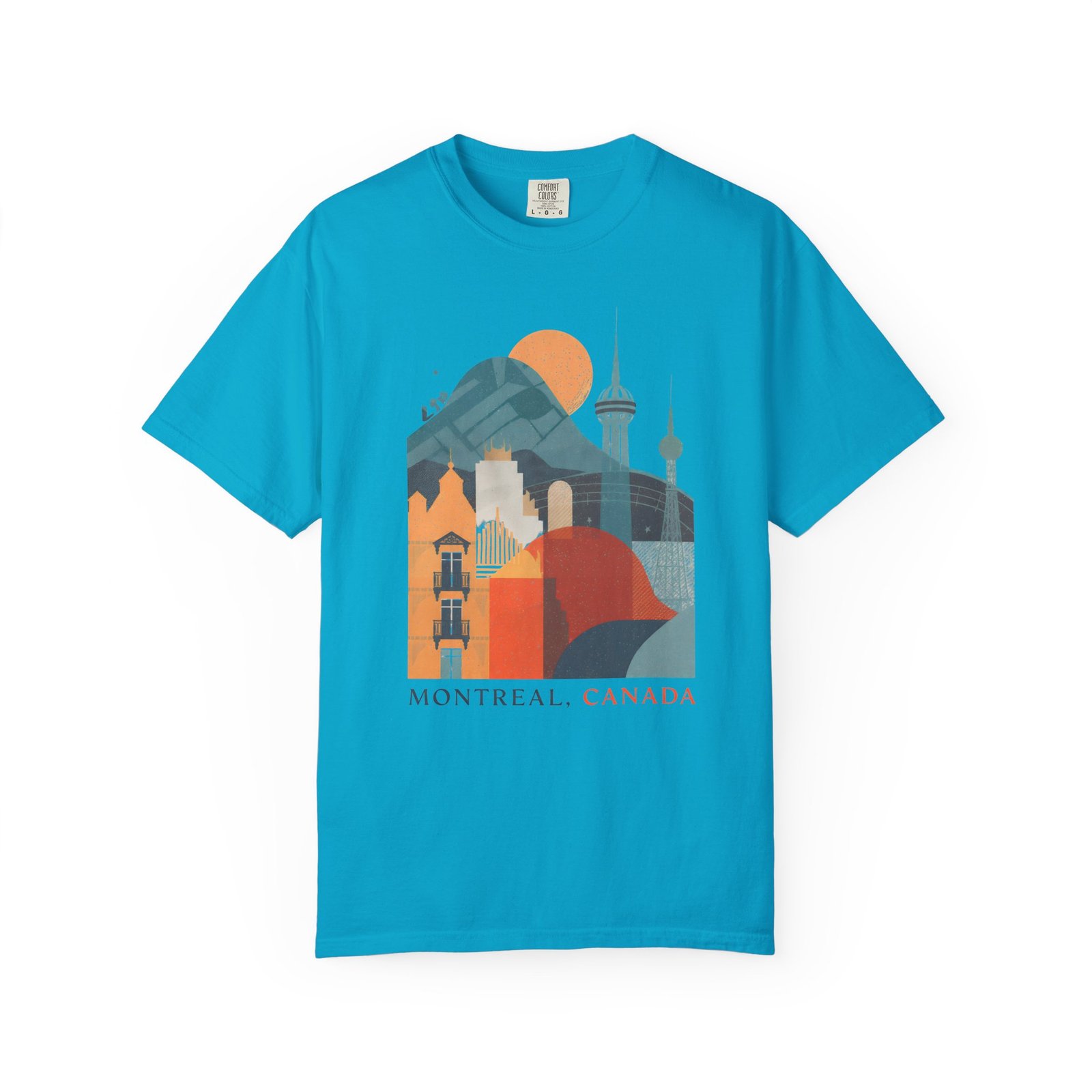 Montreal Canada Cityscape T-Shirt | Skyline Travel Graphic Streetwear Tee - Image 9