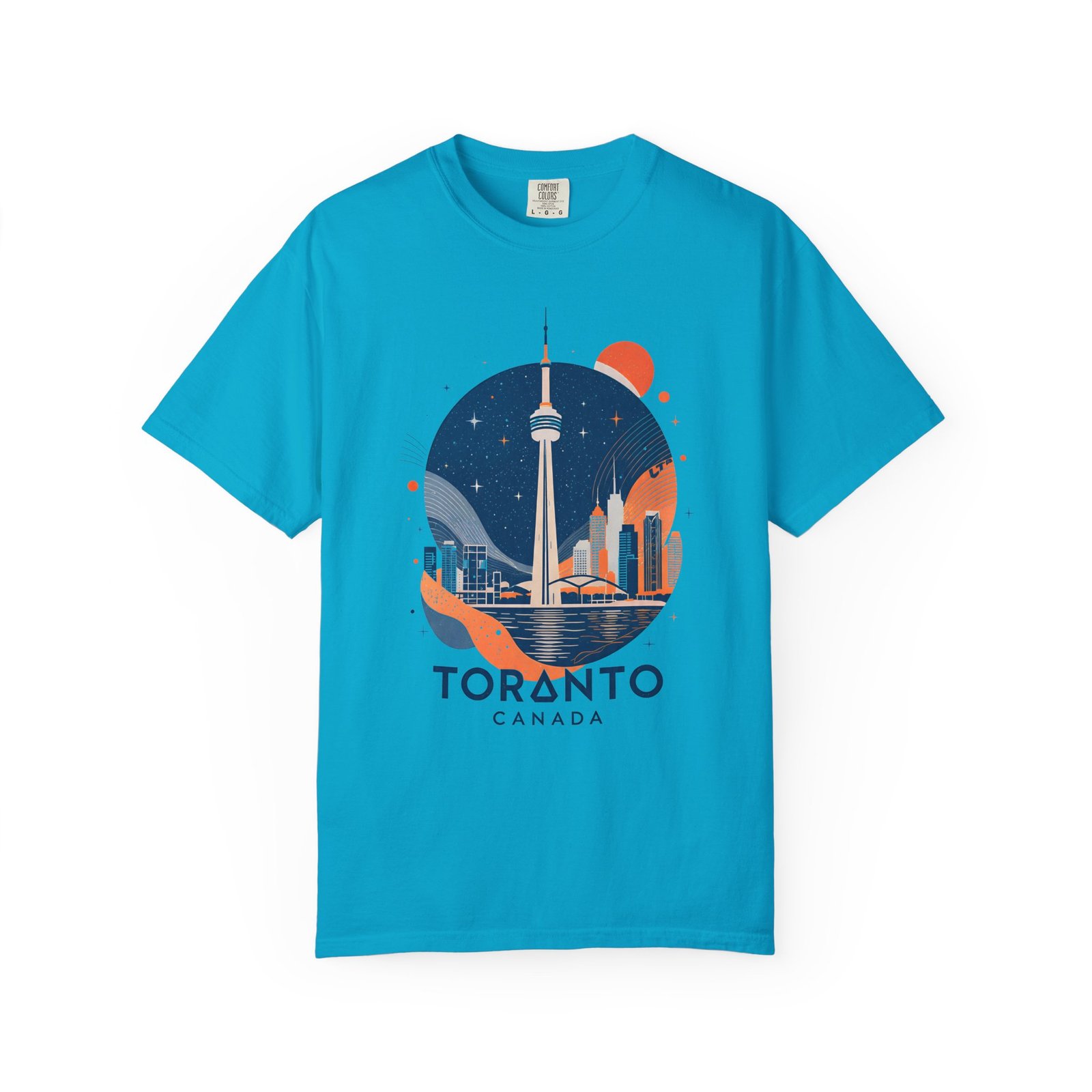 Toronto Canada Nightscape T-Shirt | CN Tower Skyline Graphic Streetwear Tee - Image 10