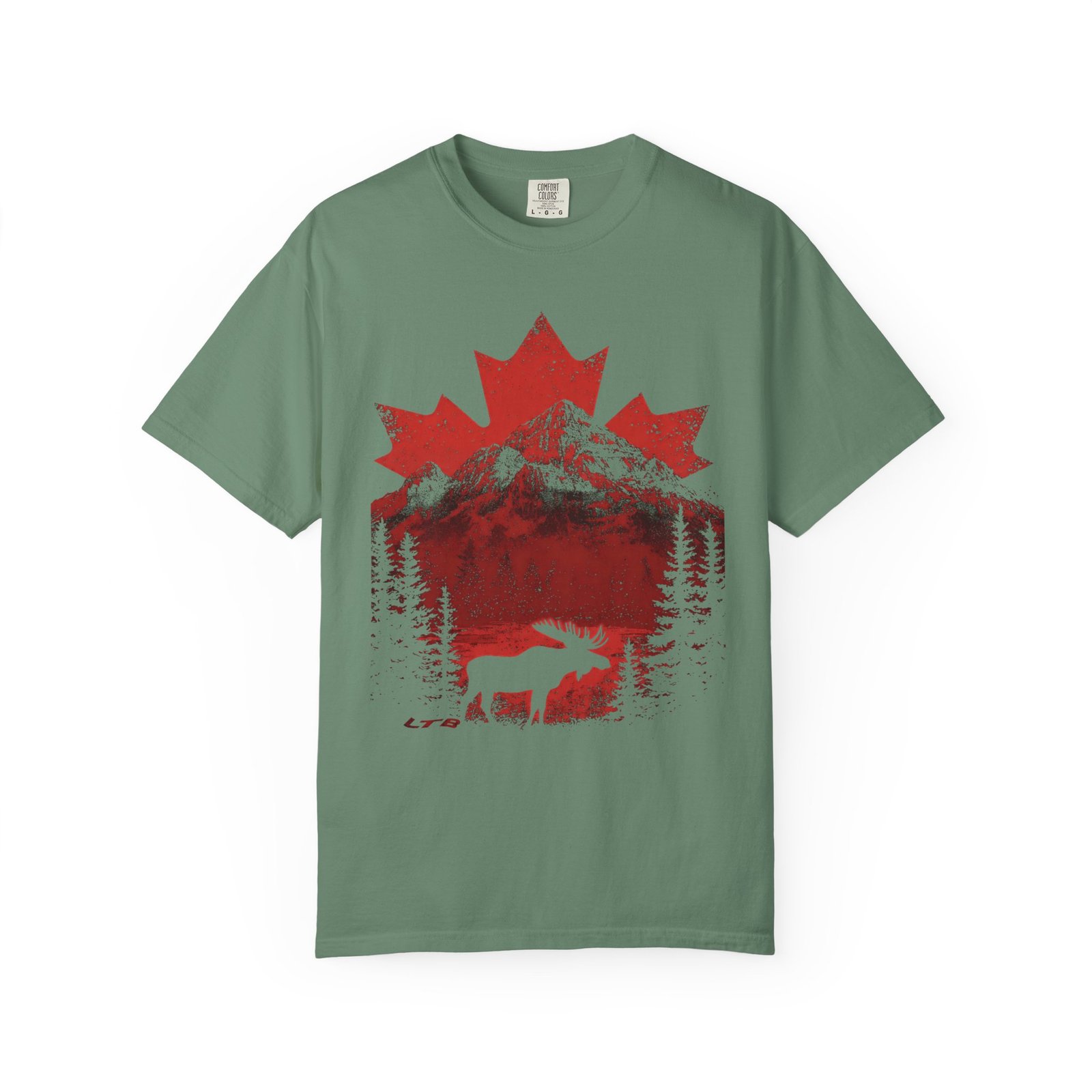 Canada Double Sided Maple Leaf T-Shirt | Moose Mountain Front & Back Graphic Tee - Image 11