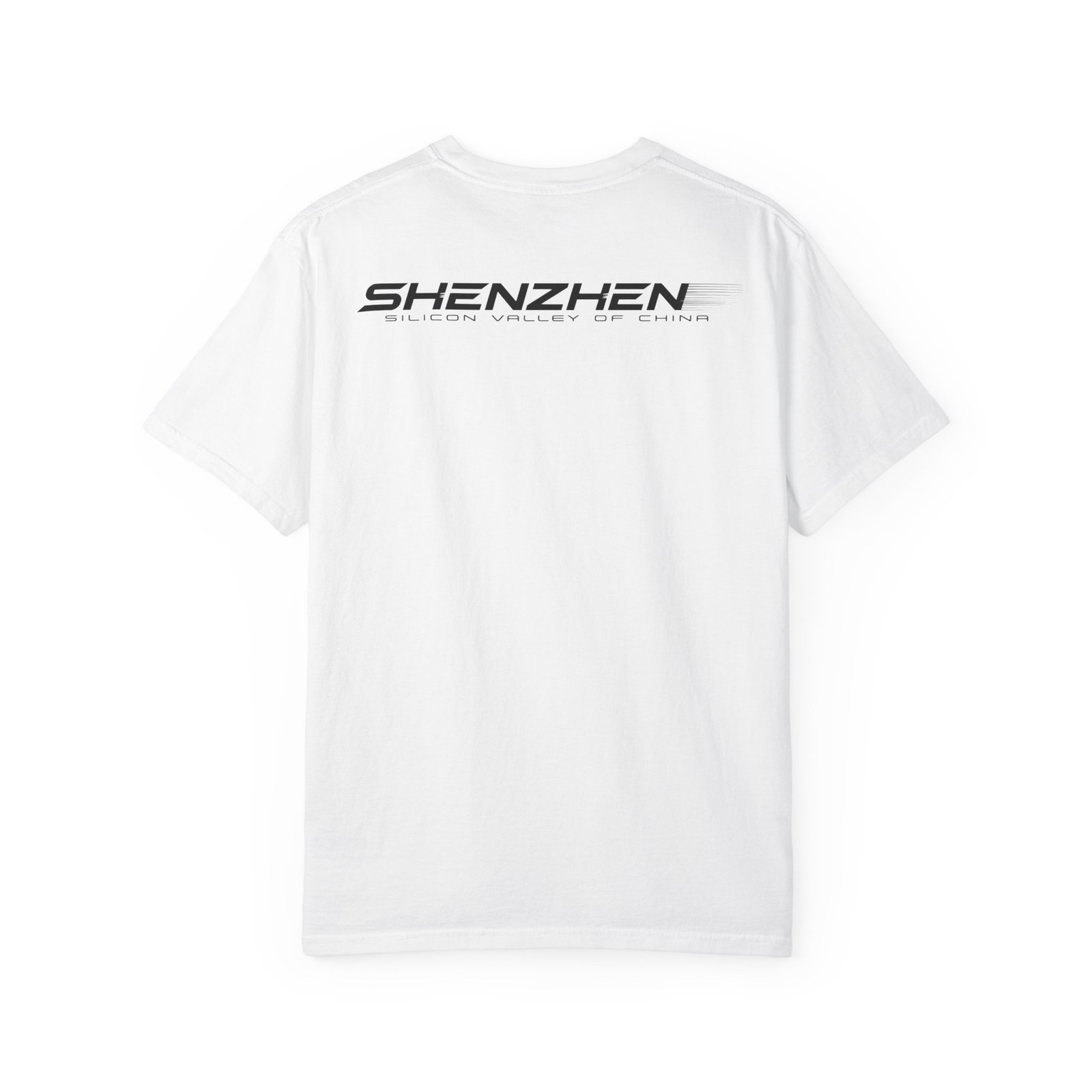 Shenzhen China Double‑Sided T-Shirt | Tech City Skyline Graphic Back Print Tee - Image 4
