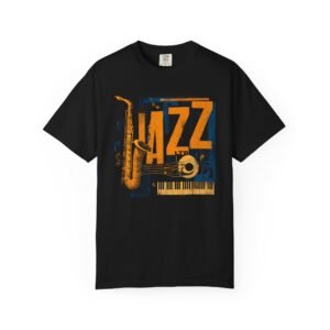 Jazz Saxophone Piano Keyboard T-Shirt | Vintage Music Graphic Streetwear Tee