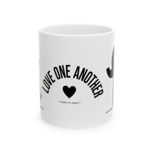 Love One Another Mug | Rabbit & Elephant Ceramic Coffee Mug Gift