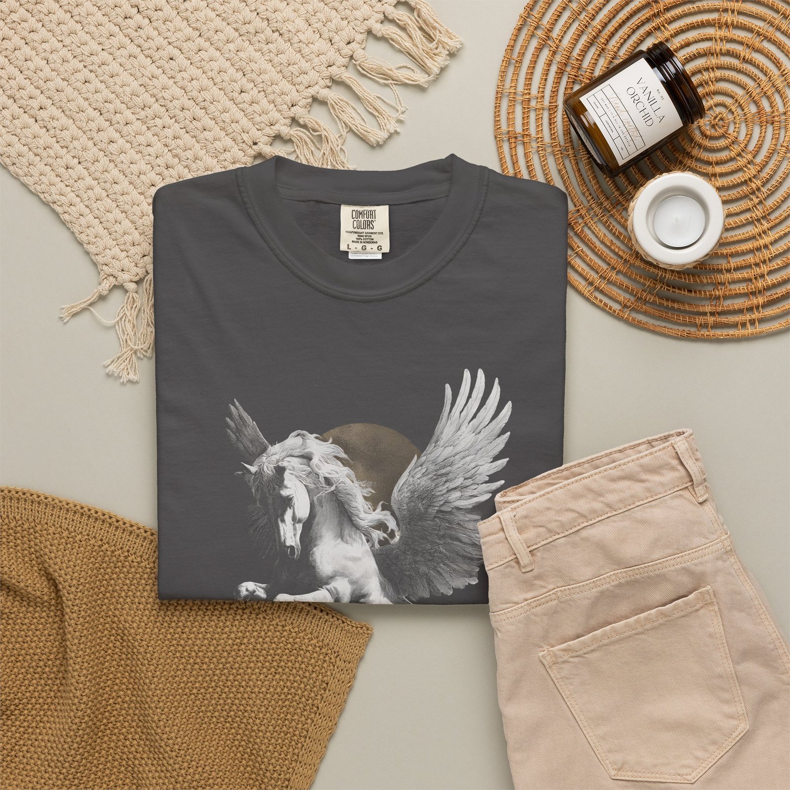Pegasus Cloud Flight T-Shirt | Mythical Winged Horse Fantasy Graphic Streetwear Tee - Image 11