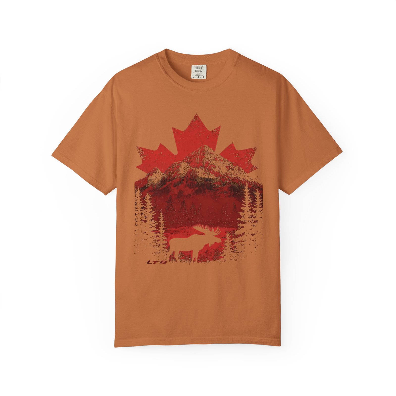 Canada Double Sided Maple Leaf T-Shirt | Moose Mountain Front & Back Graphic Tee - Image 7