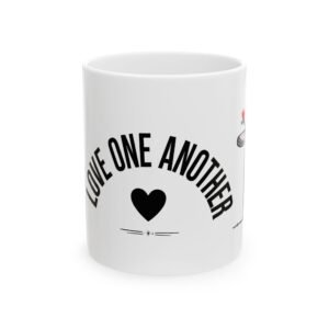 Love One Another Mug | Giraffe & Horse Ceramic Coffee Mug Gift