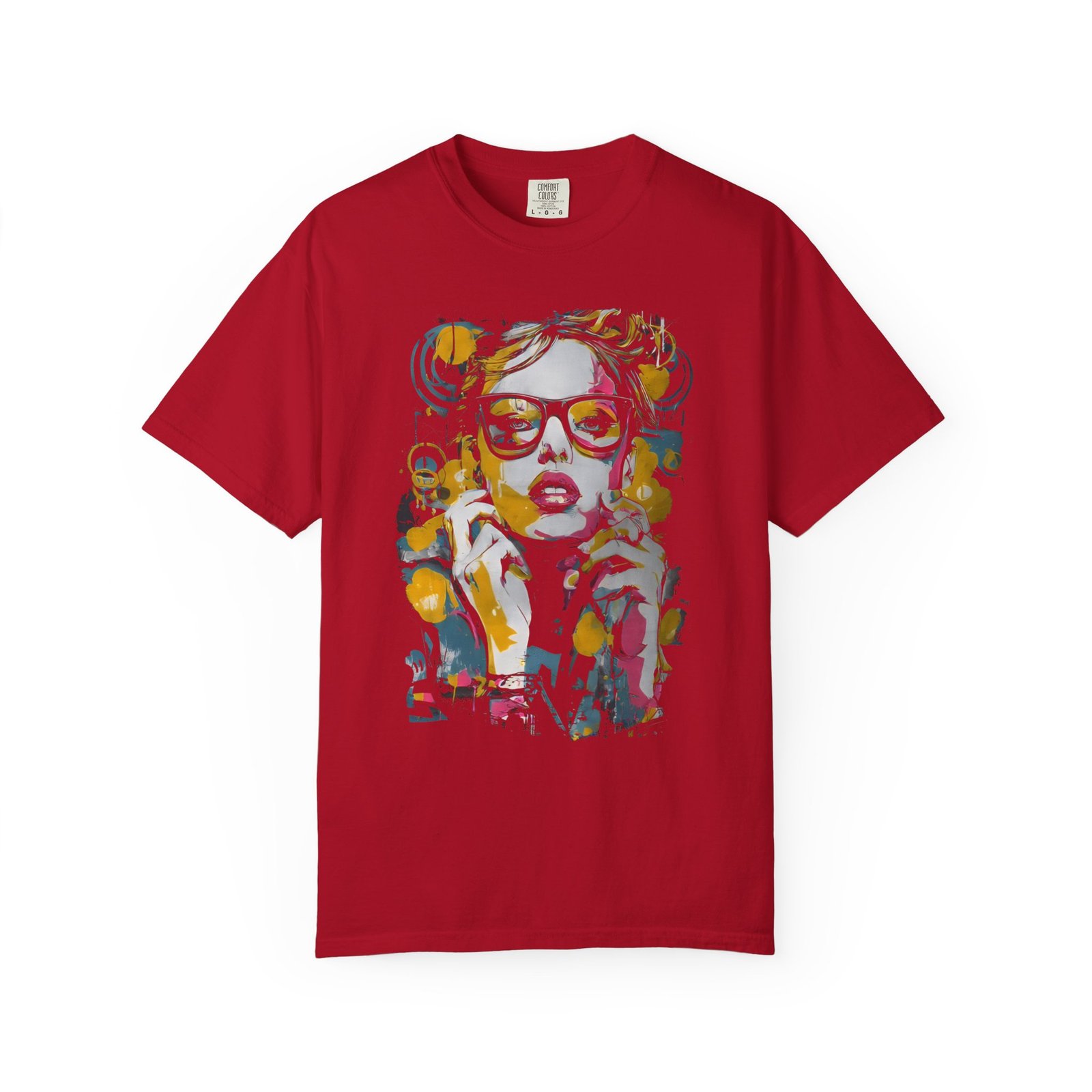 Pop Art Girl T-Shirt | Colorful Fashion Portrait Streetwear Graphic Tee - Image 9