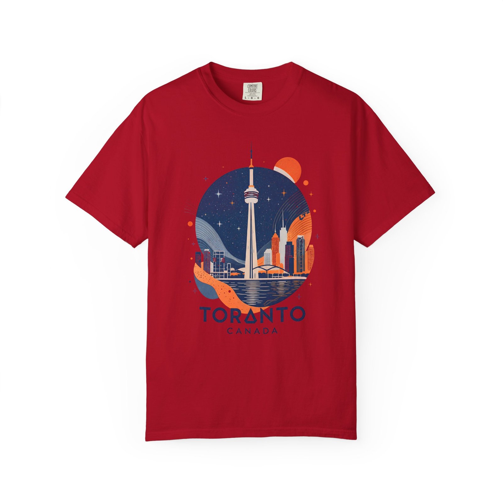 Toronto Canada Nightscape T-Shirt | CN Tower Skyline Graphic Streetwear Tee - Image 16