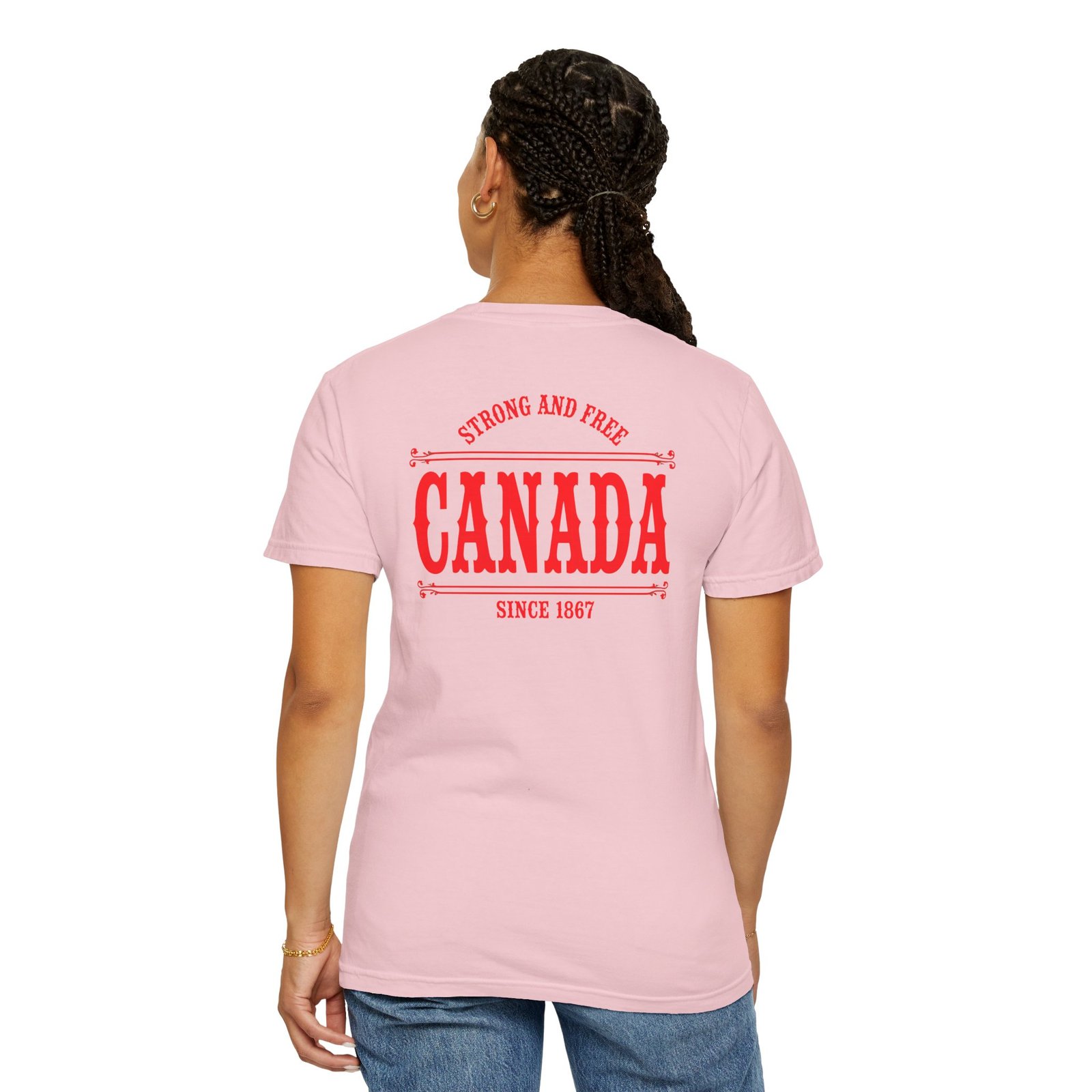 Canada Double Sided Maple Leaf T-Shirt | Moose Mountain Front & Back Graphic Tee - Image 17