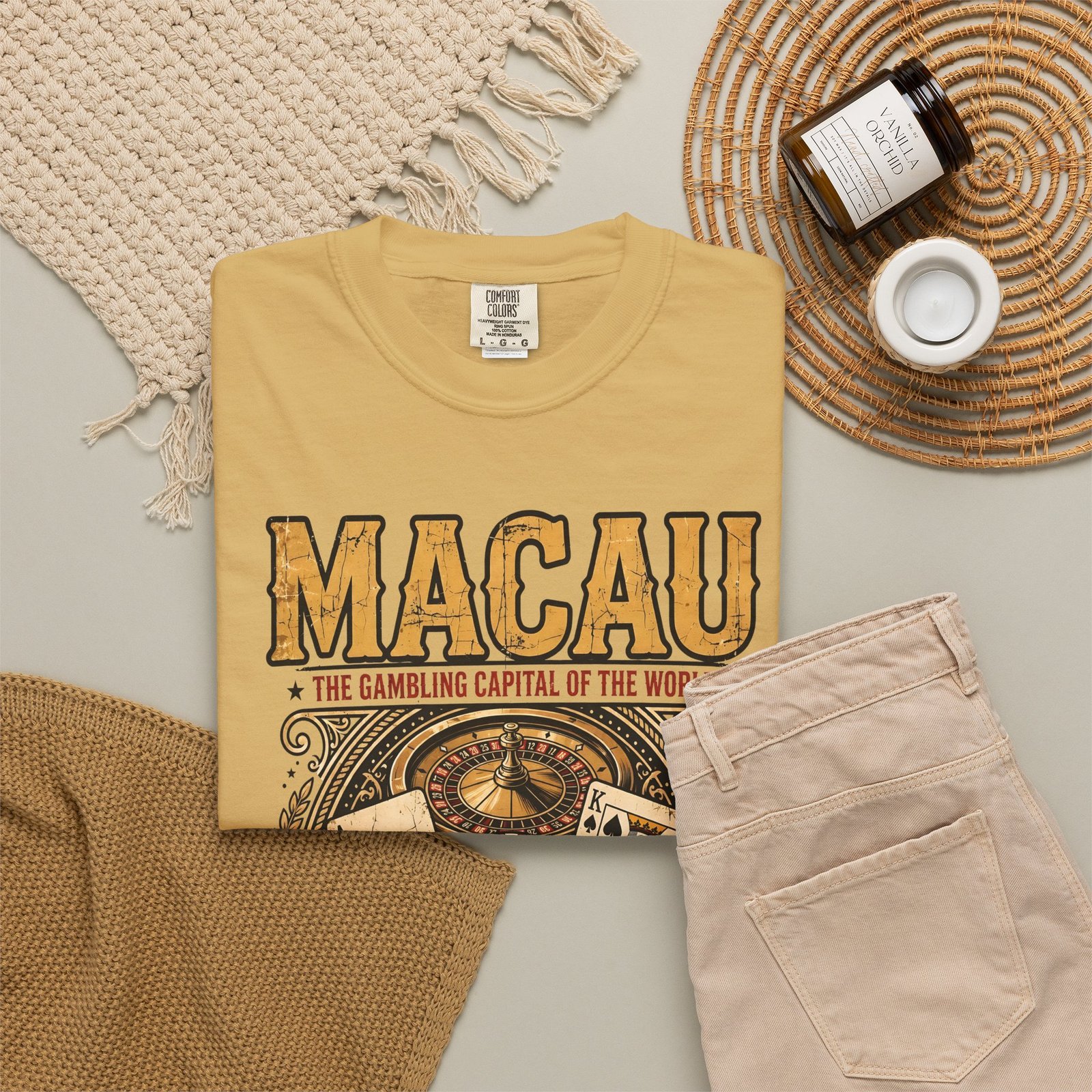 Macau China Vintage T-Shirt | Casino Capital of the World Graphic Tee - Image 5