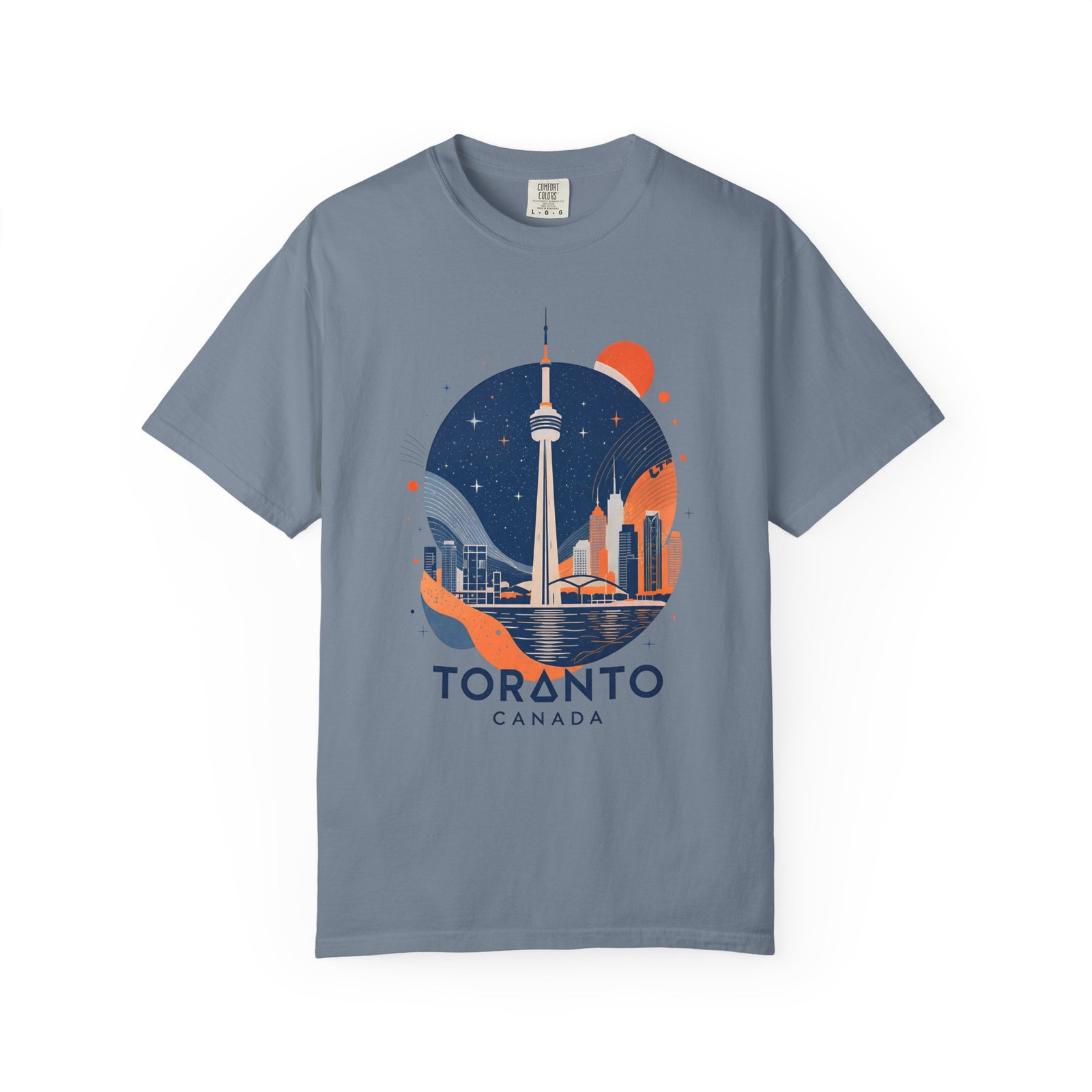 Toronto Canada Nightscape T-Shirt | CN Tower Skyline Graphic Streetwear Tee - Image 12