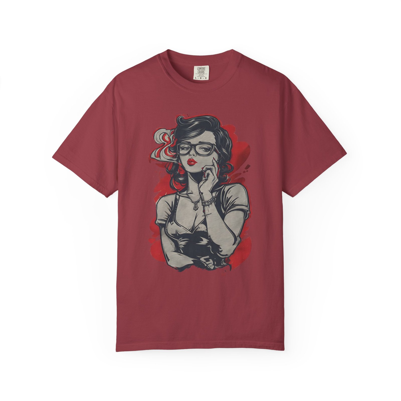 Retro Pinup Girl Graphic T-Shirt | Vintage Glasses Fashion Graphic Tee - Image 14