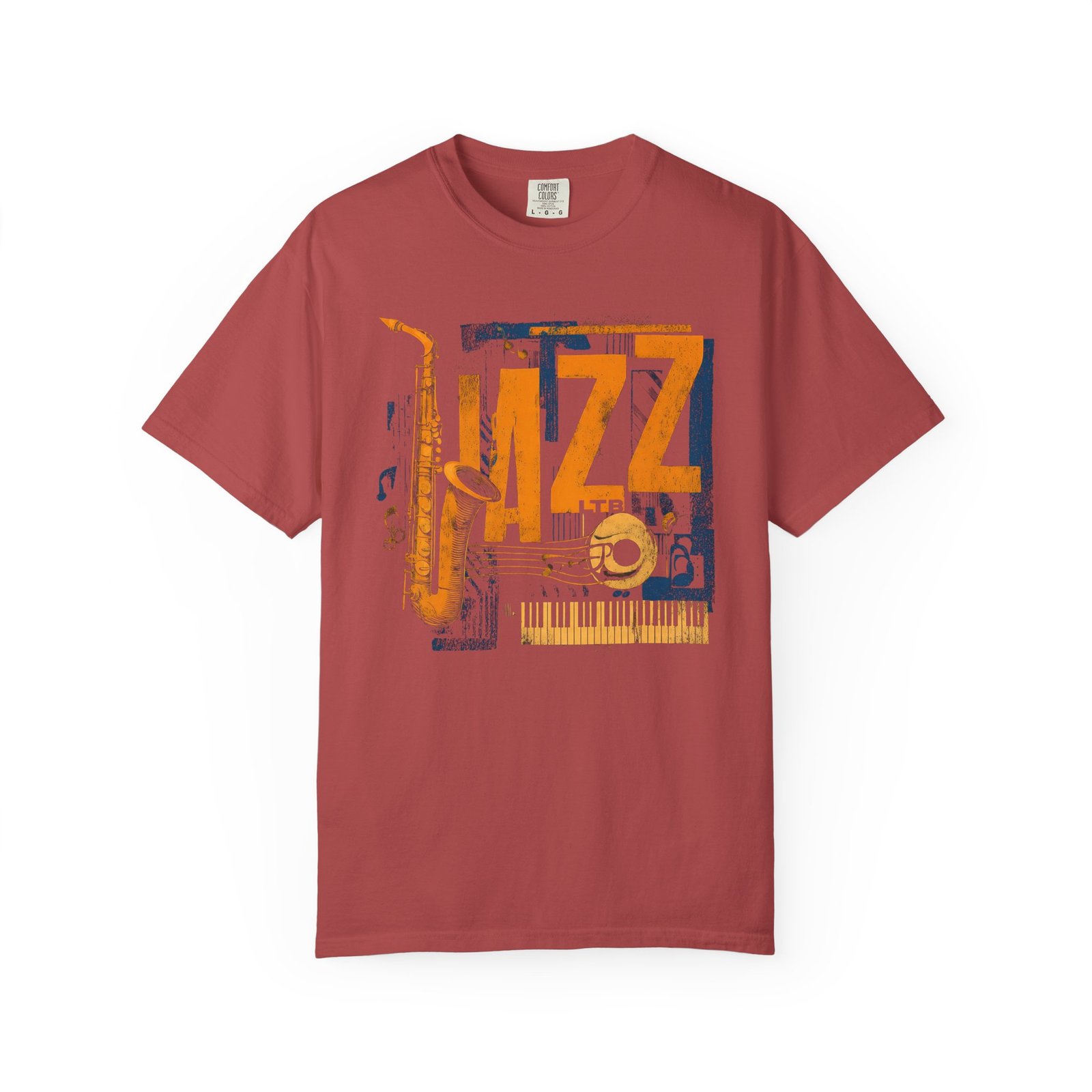 Jazz Saxophone Piano Keyboard T-Shirt | Vintage Music Graphic Streetwear Tee - Image 14