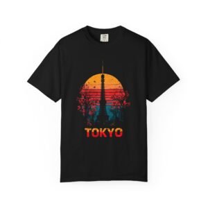Tokyo Tower T-Shirt | Japan Skyline Sunset Streetwear Graphic Tee