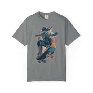 Female Skateboard Phenom Streetwear T-Shirt | Urban Skater Graphic Action Sports Tee