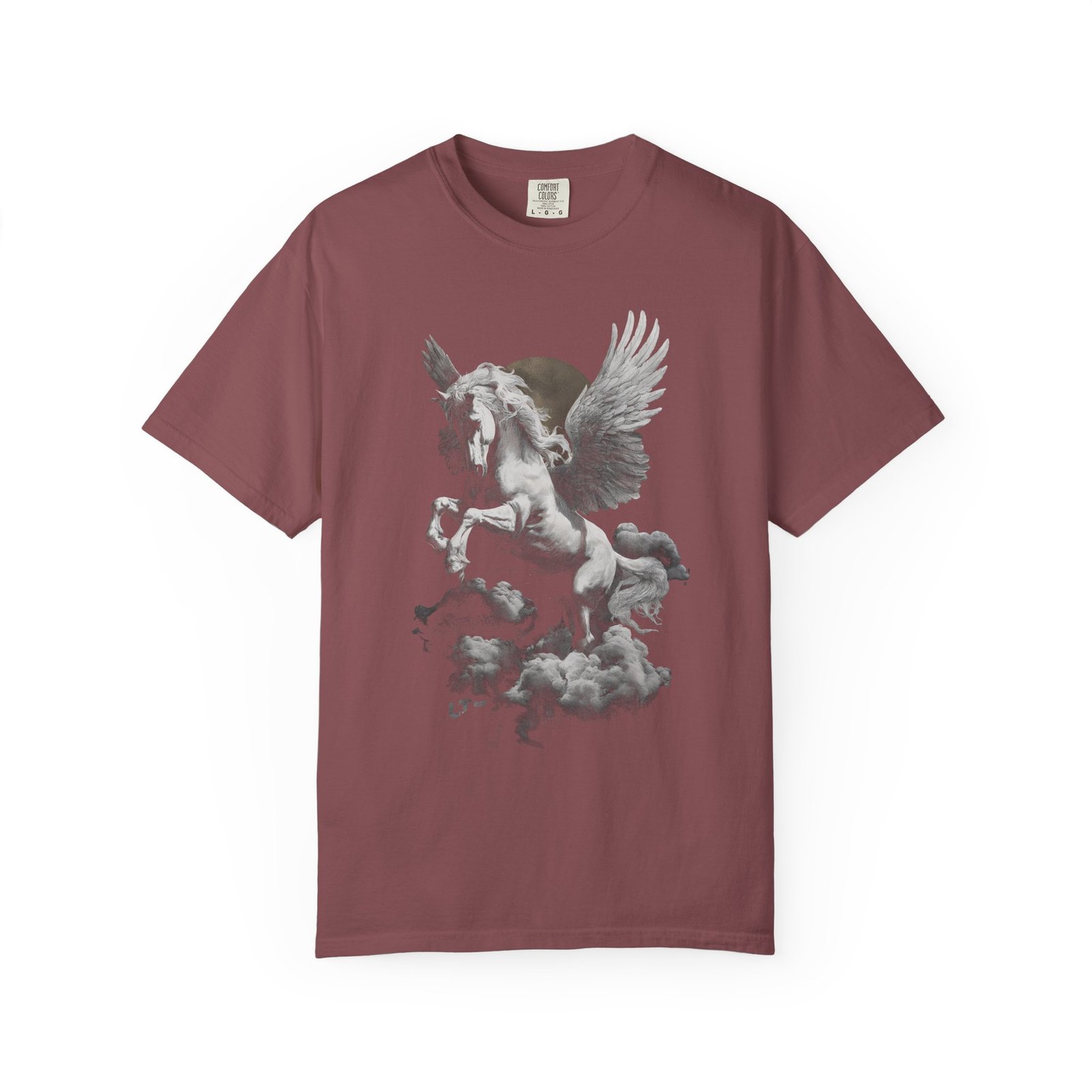 Pegasus Cloud Flight T-Shirt | Mythical Winged Horse Fantasy Graphic Streetwear Tee - Image 3