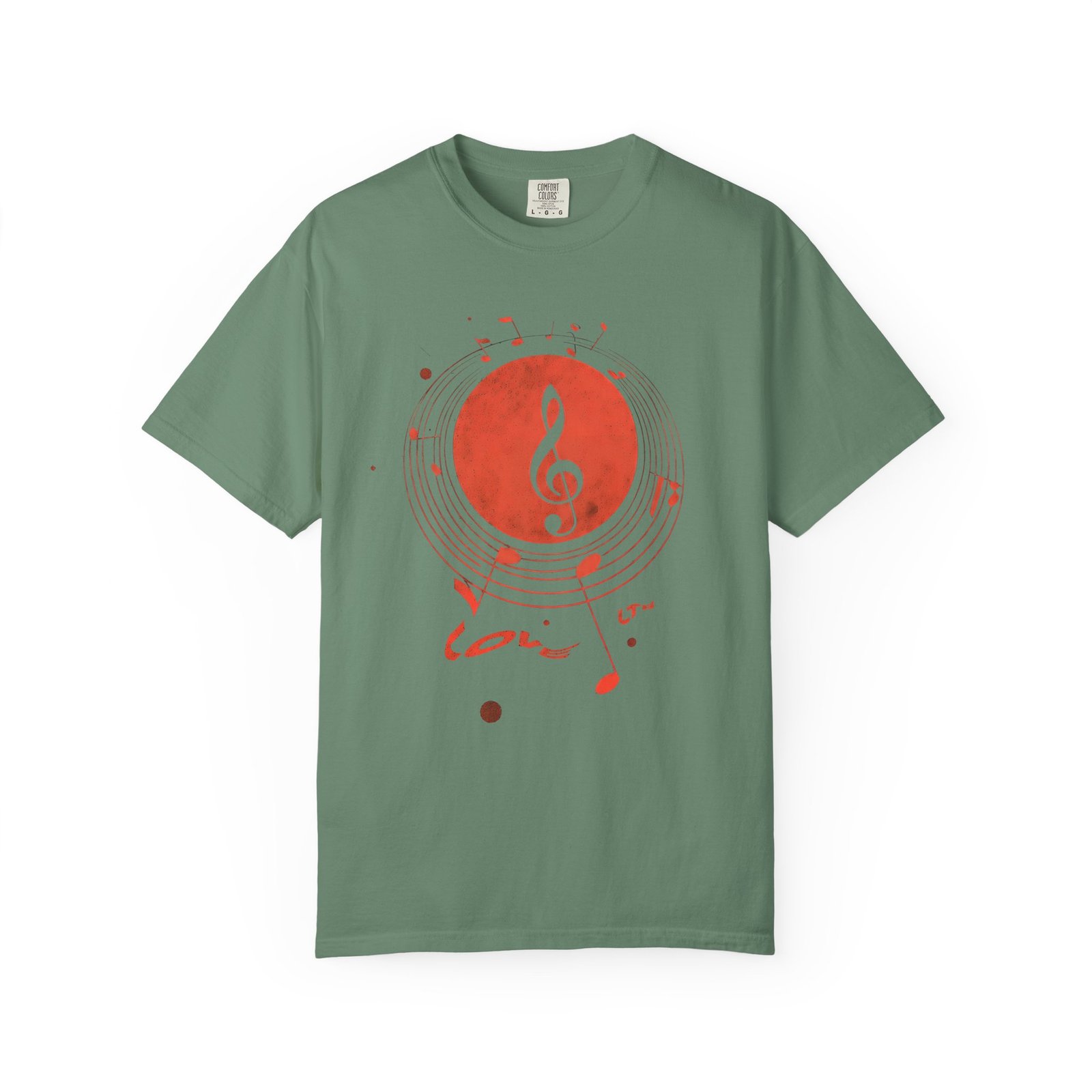 Love Music T-Shirt | Treble Clef Notes Graphic Streetwear Tee - Image 5