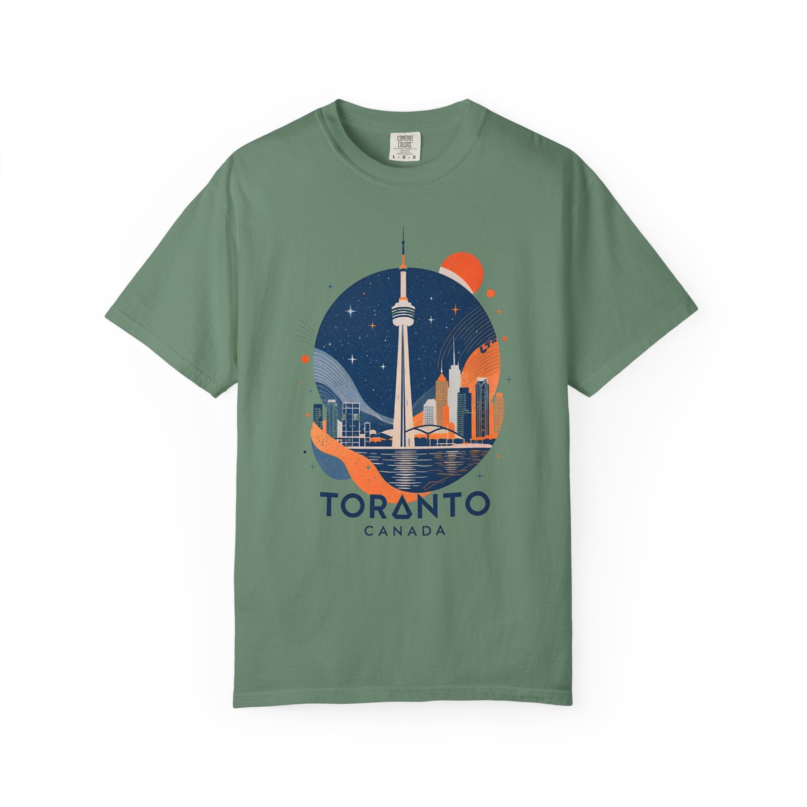 Toronto Canada Nightscape T-Shirt | CN Tower Skyline Graphic Streetwear Tee - Image 8