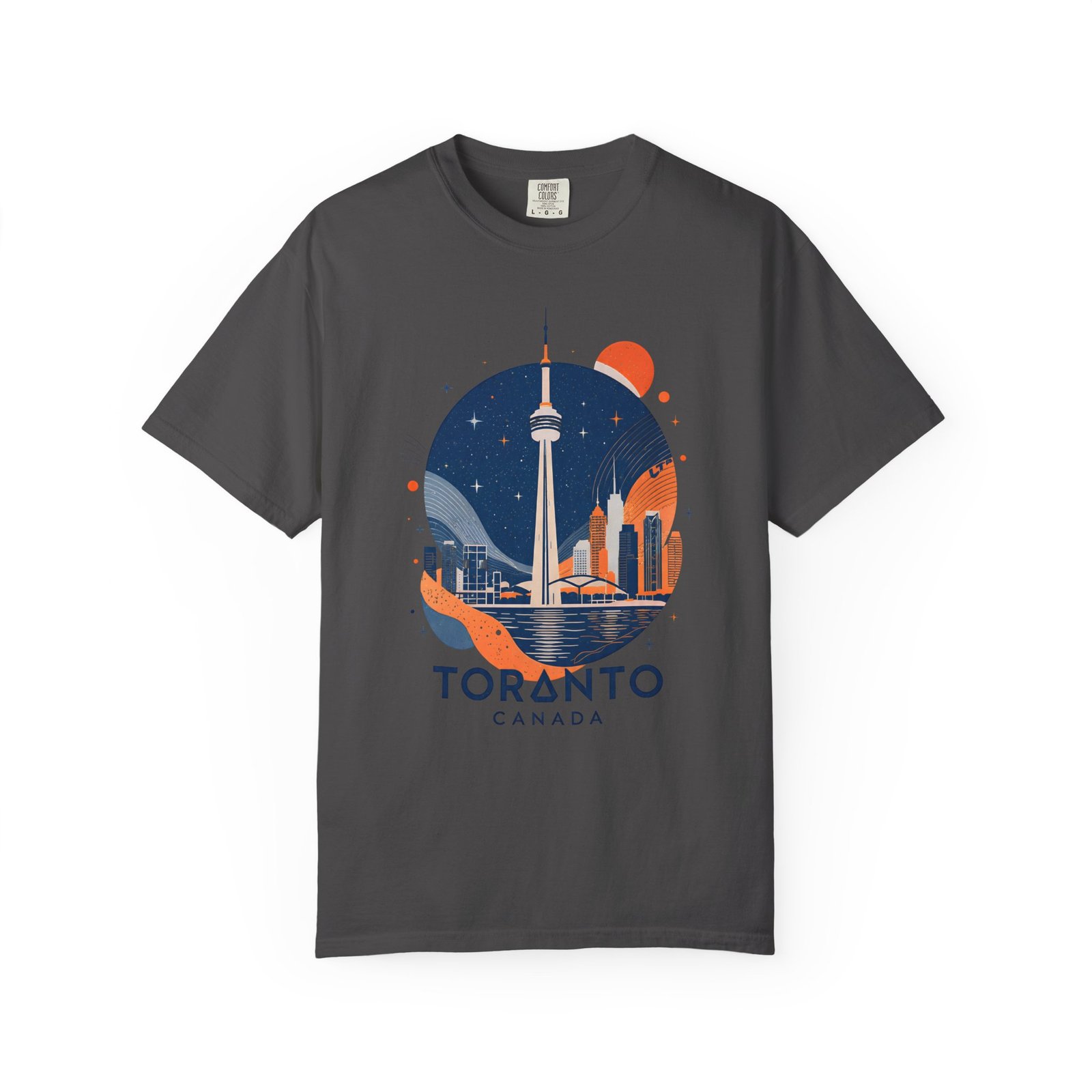 Toronto Canada Nightscape T-Shirt | CN Tower Skyline Graphic Streetwear Tee - Image 13