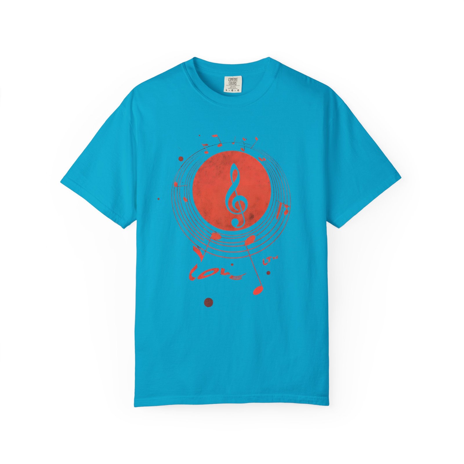 Love Music T-Shirt | Treble Clef Notes Graphic Streetwear Tee - Image 6