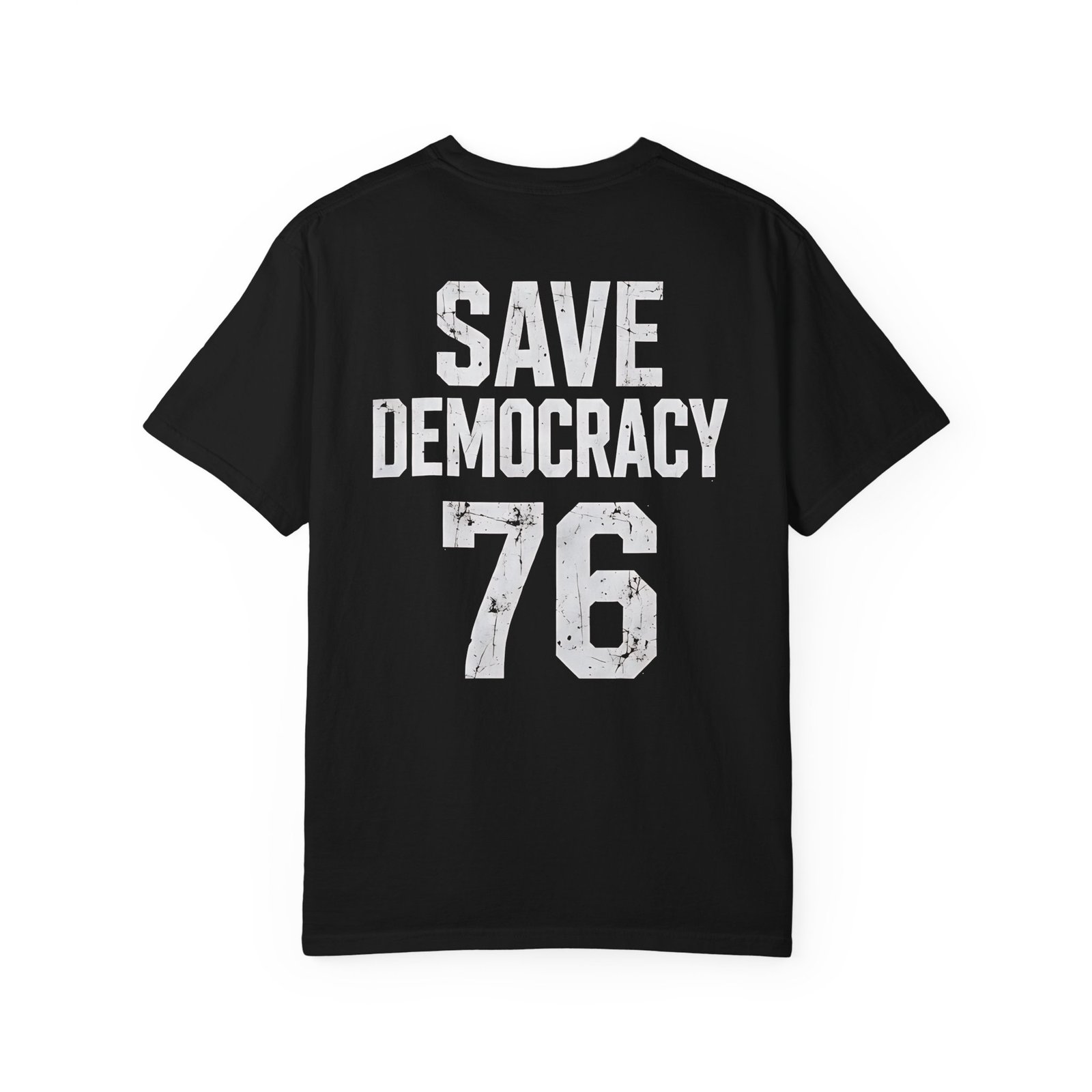 USA Double‑Sided T-Shirt | Save Democracy 76 Statement Streetwear Tee - Image 2