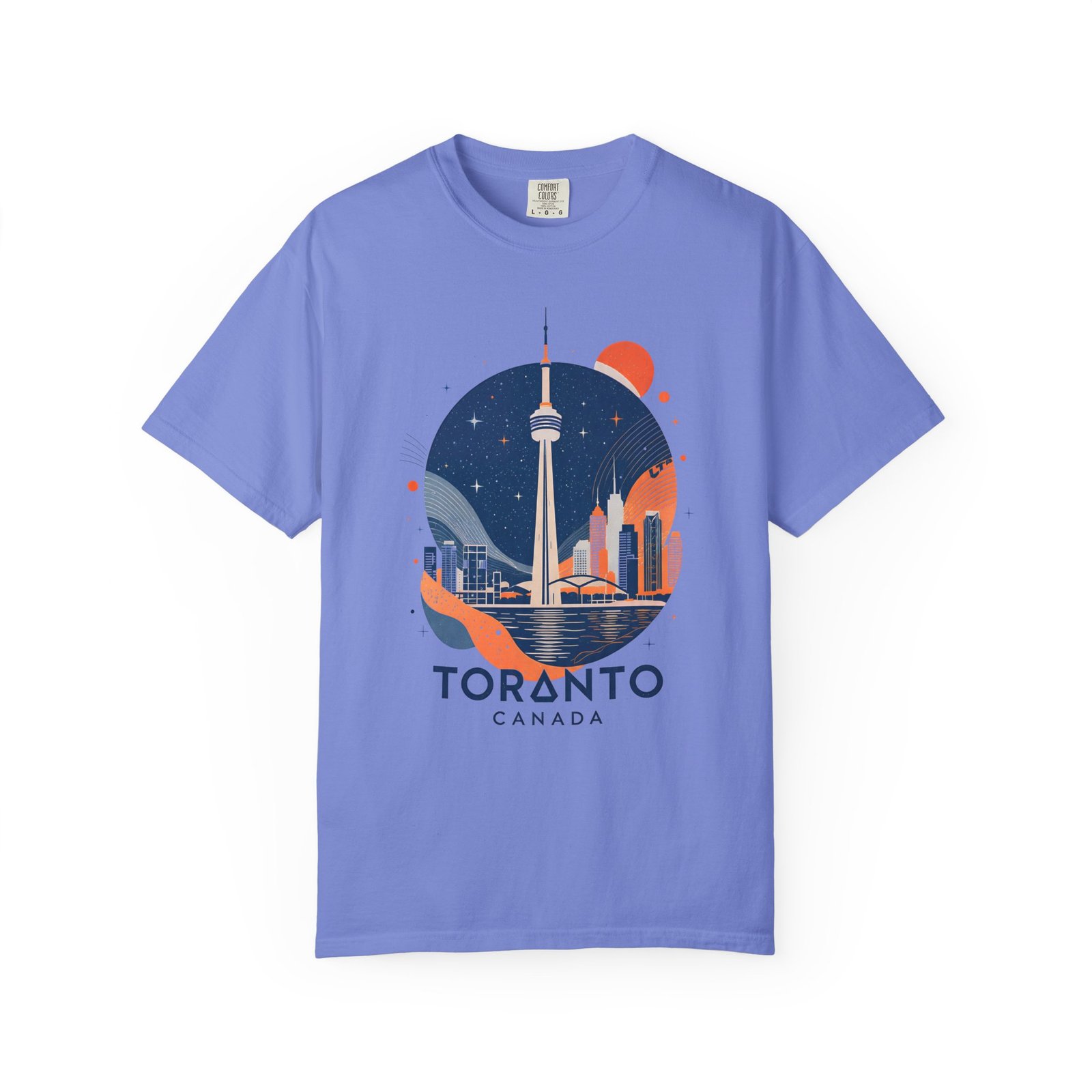 Toronto Canada Nightscape T-Shirt | CN Tower Skyline Graphic Streetwear Tee - Image 11