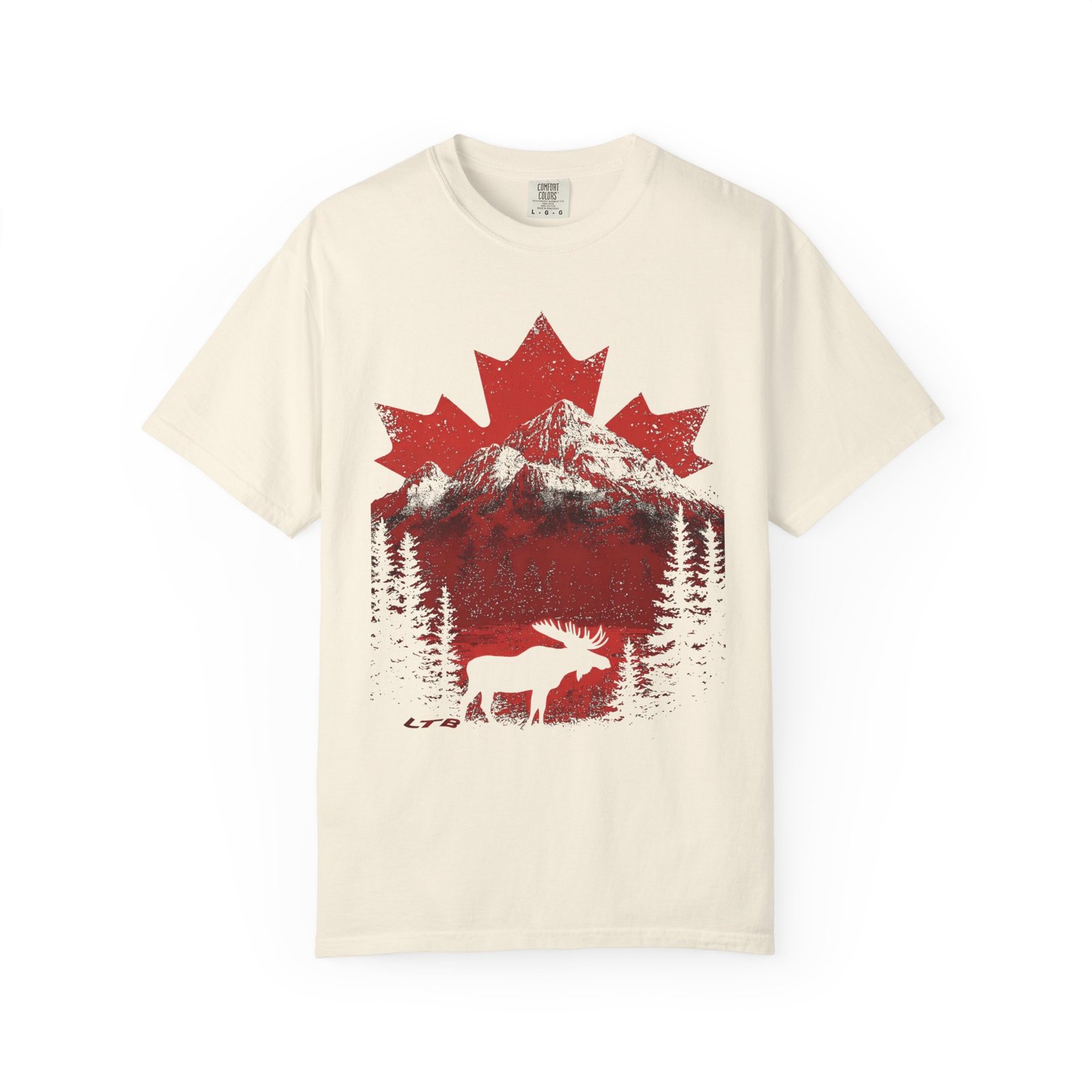 Canada Double Sided Maple Leaf T-Shirt | Moose Mountain Front & Back Graphic Tee - Image 4