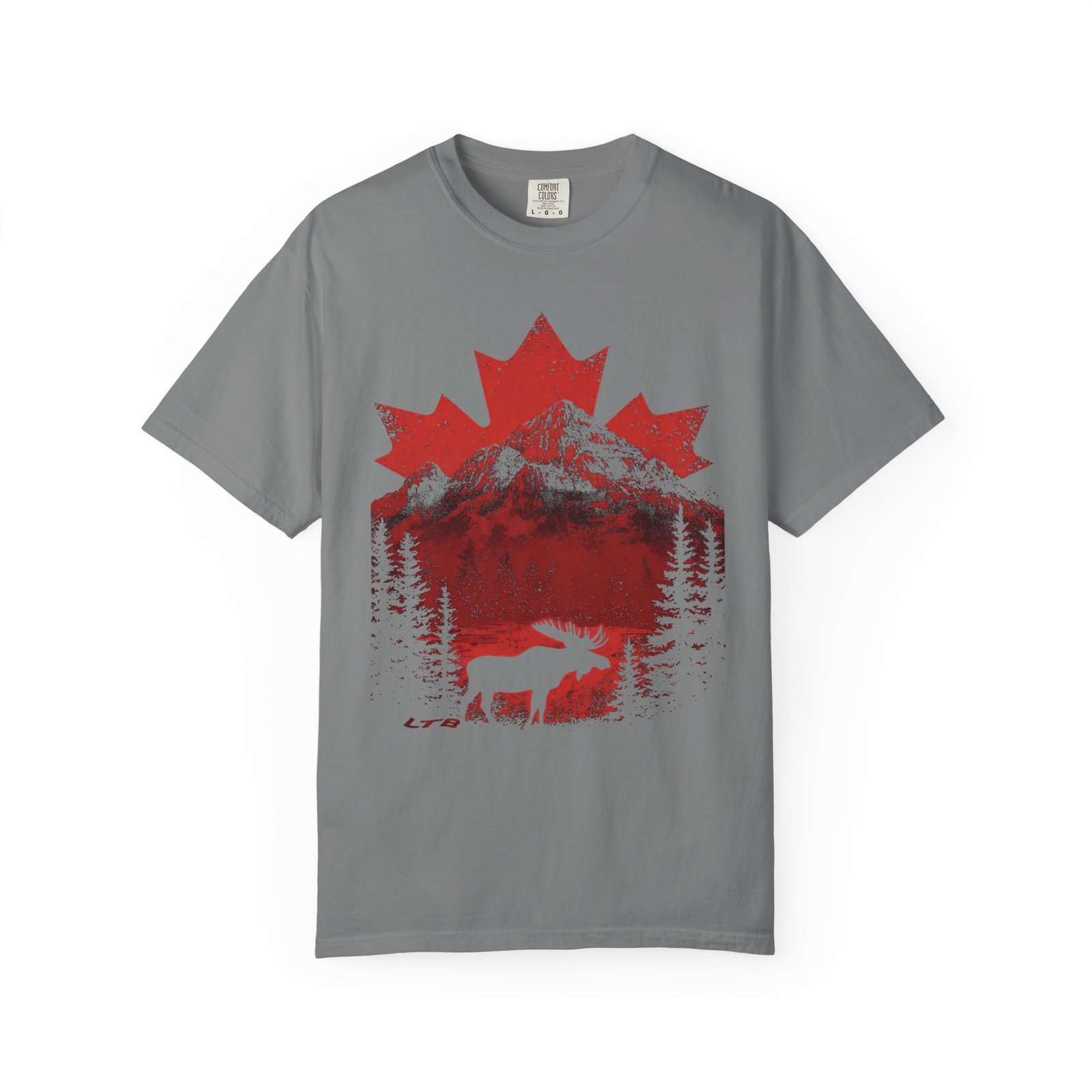 Canada Double Sided Maple Leaf T-Shirt | Moose Mountain Front & Back Graphic Tee - Image 8