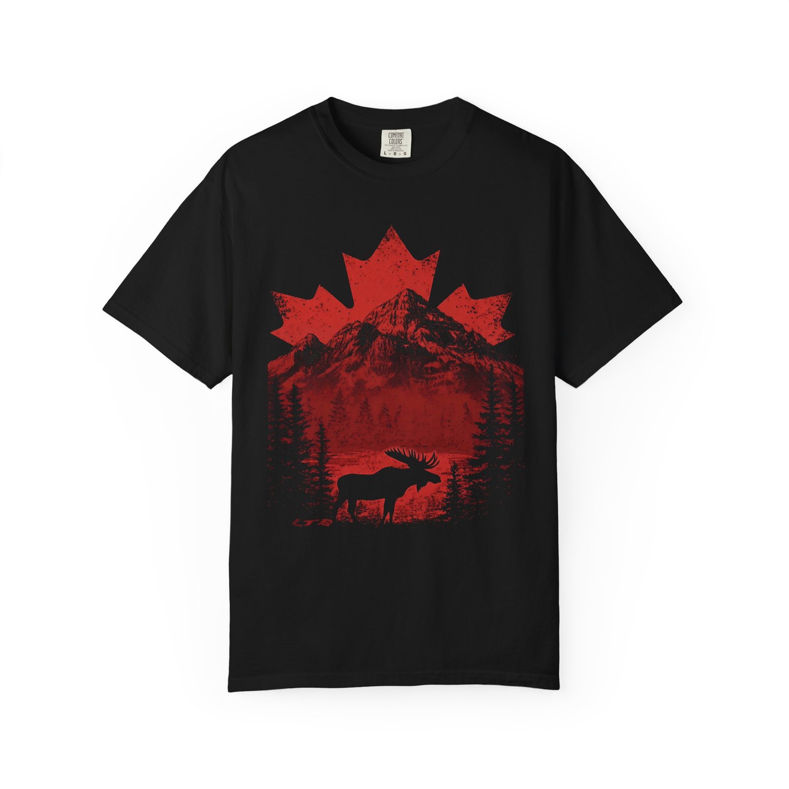 Canada Double Sided Maple Leaf T-Shirt | Moose Mountain Front & Back Graphic Tee