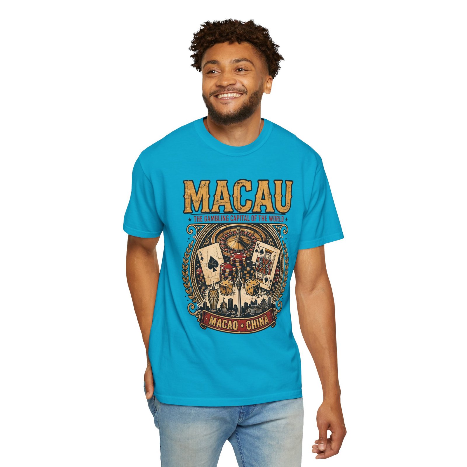 Macau China Vintage T-Shirt | Casino Capital of the World Graphic Tee - Image 10