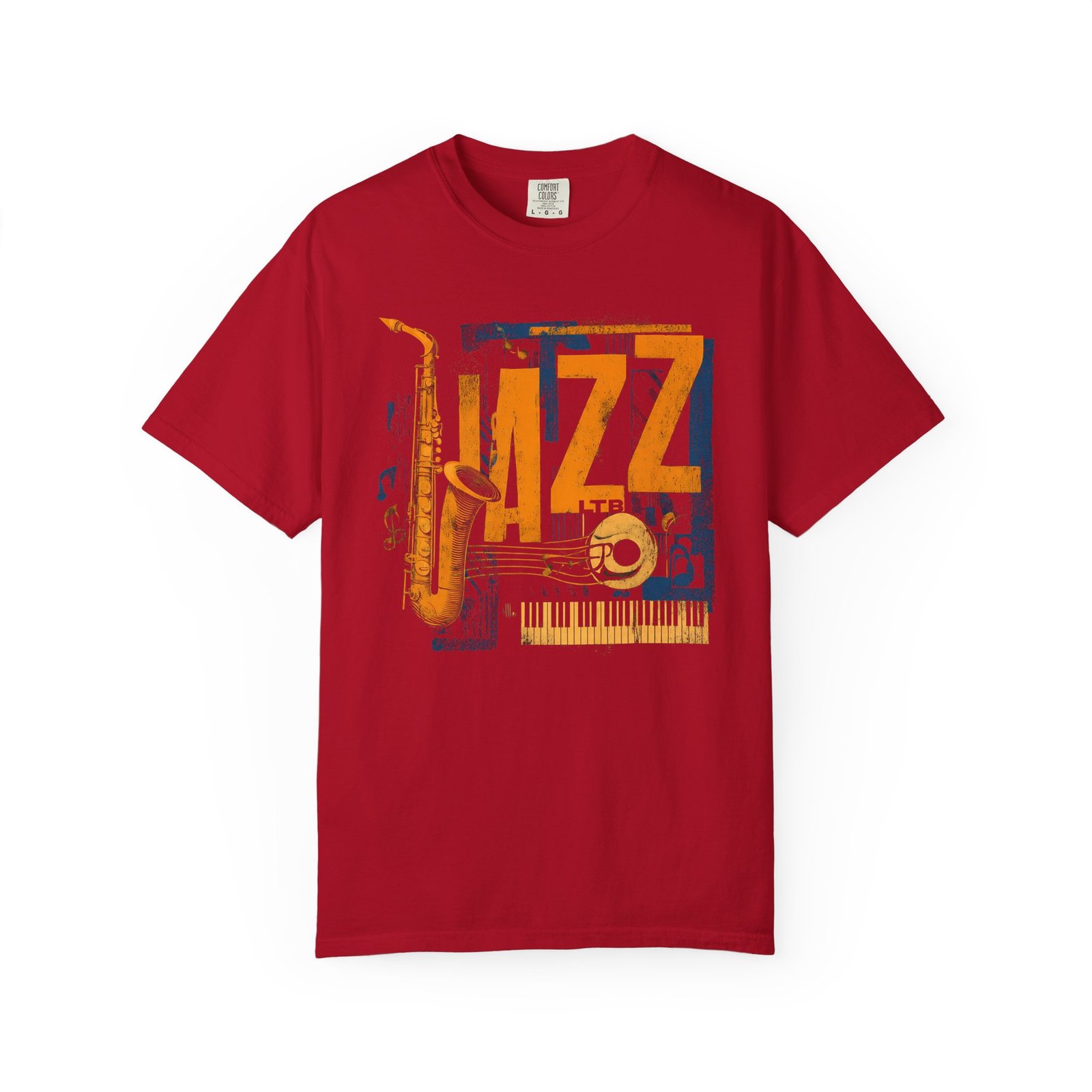 Jazz Saxophone Piano Keyboard T-Shirt | Vintage Music Graphic Streetwear Tee - Image 15